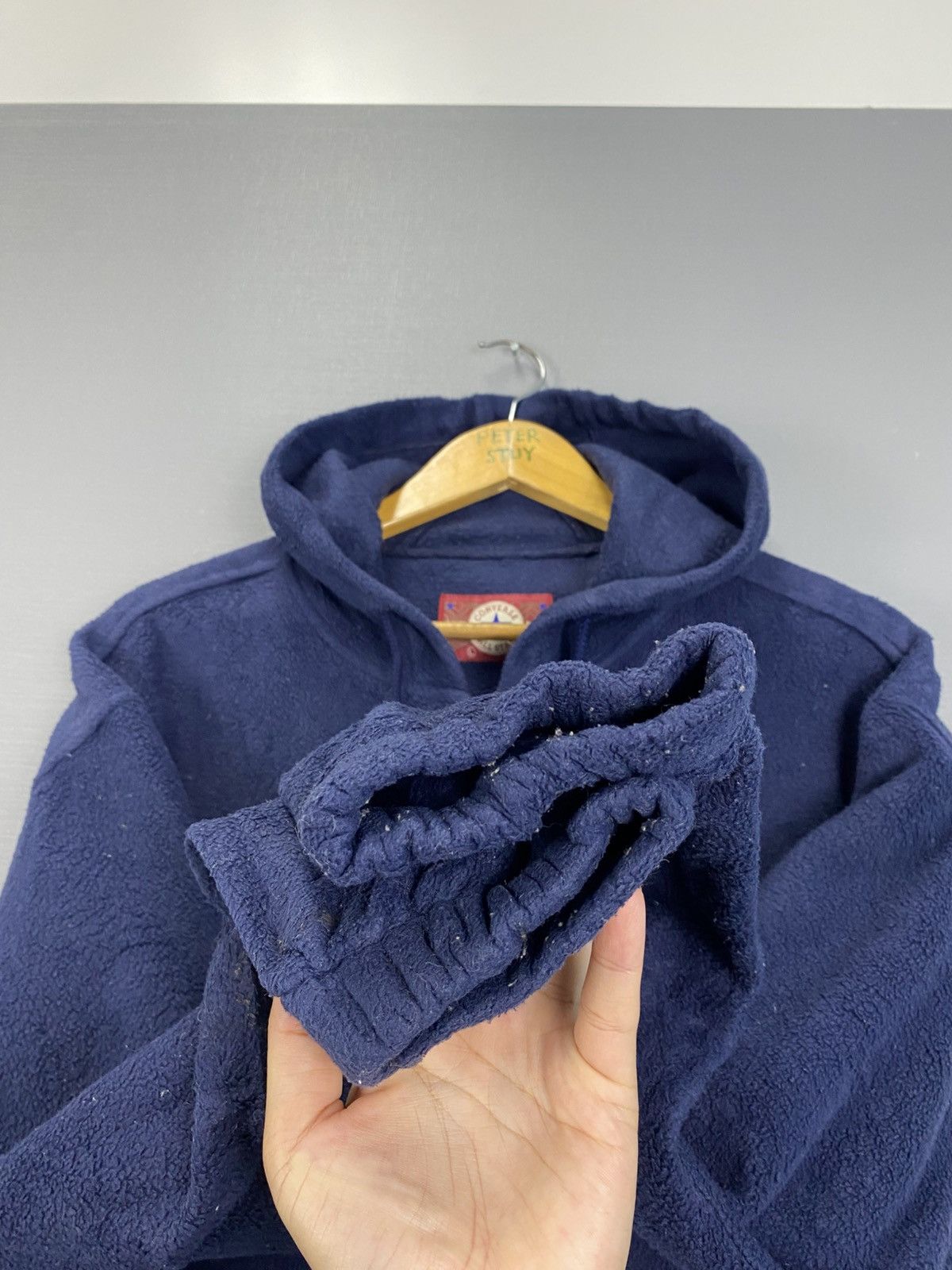 Converse × Vintage Vintage Converse Streetwear Fleece Hoodie Size US L / EU 52-54 / 3 - 7 Thumbnail