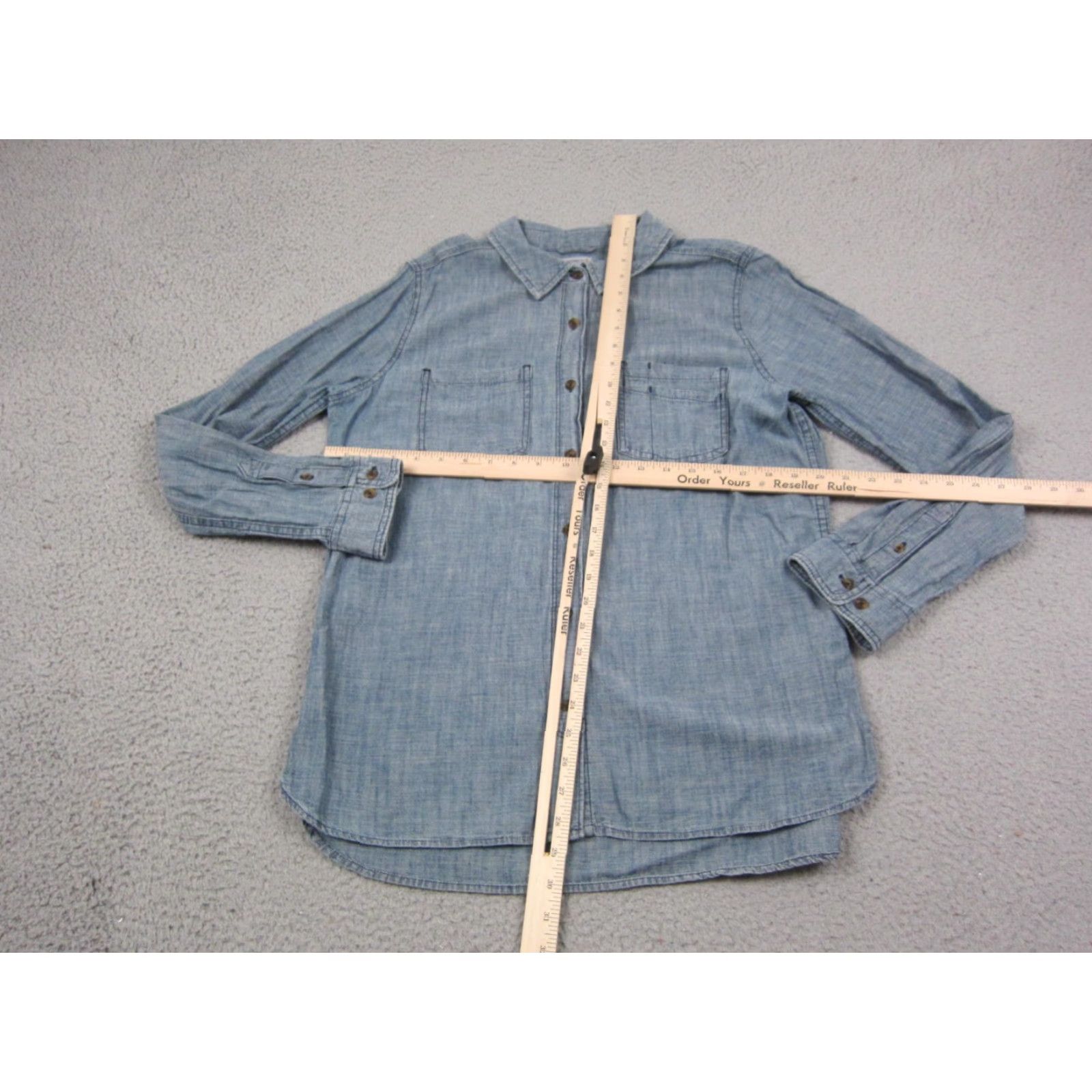 Carhartt VINTAGE Carhartt Shirt Womens Large L Blue Fairview Chambray Button Up Workwear Classic Size L / US 10 / IT 46 - 4 Thumbnail