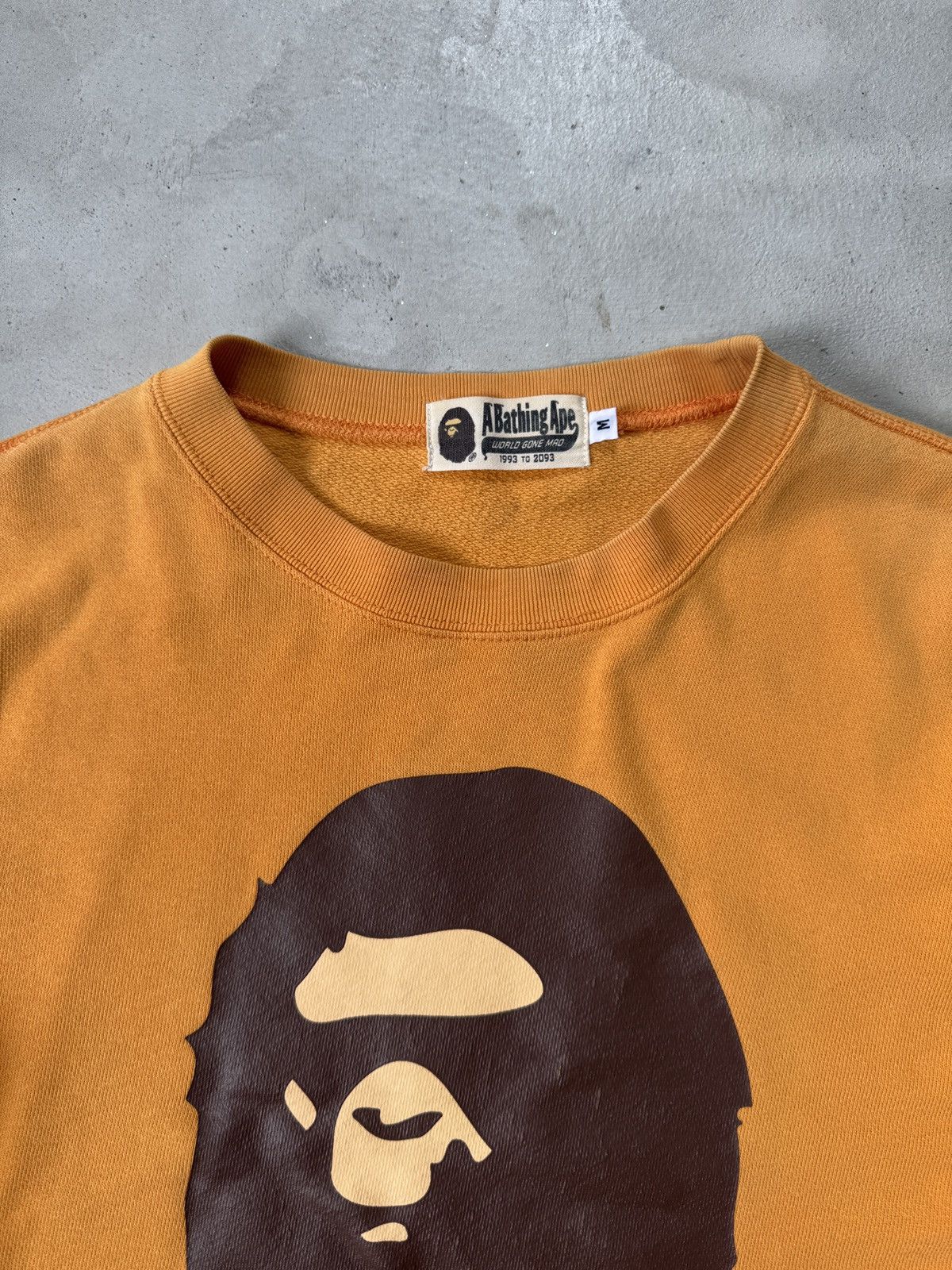 Bape A Bathing Ape BAPE Big Face Logo Orange 🍊 Size US M / EU 48-50 / 2 - 5 Thumbnail