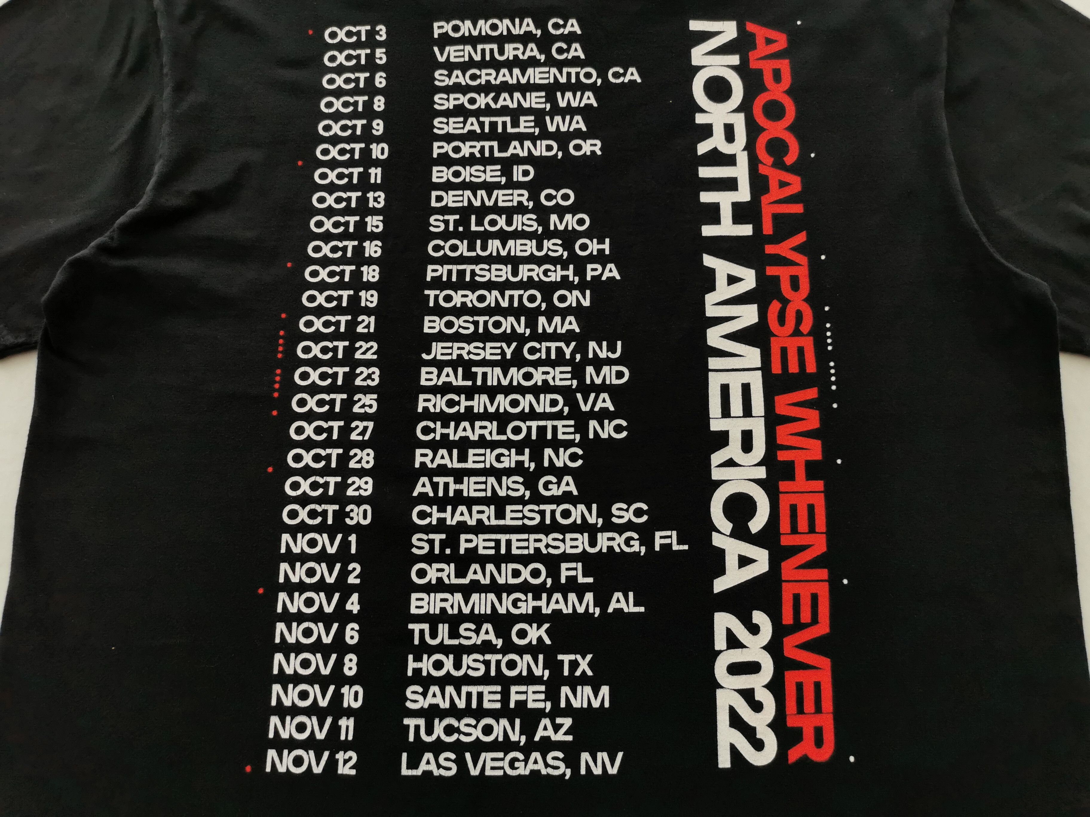 Band Tees Bad Suns Apocalypse Whenever North America 2022 T Shirt Size US L / EU 52-54 / 3 - 5 Thumbnail