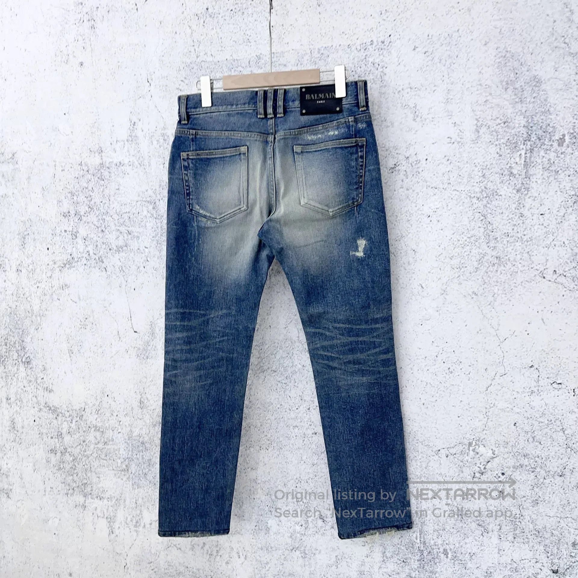 Balmain BALMAIN Blue Zip Jeans Size 28. Size US 28 / EU 44 - 2 Thumbnail