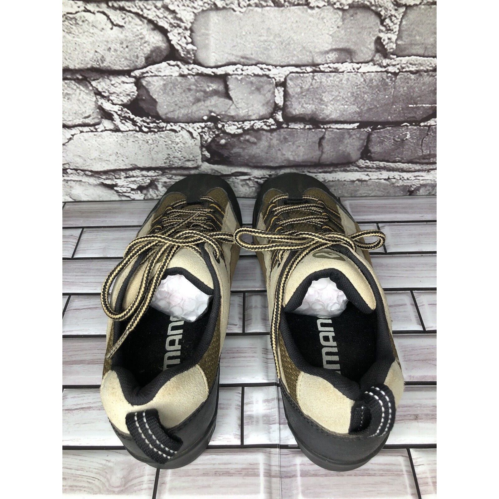 Other Shimano SPD Brown Black Leather Mountain Bike Cycling Shoes Size US 7 / EU 40 - 5 Thumbnail