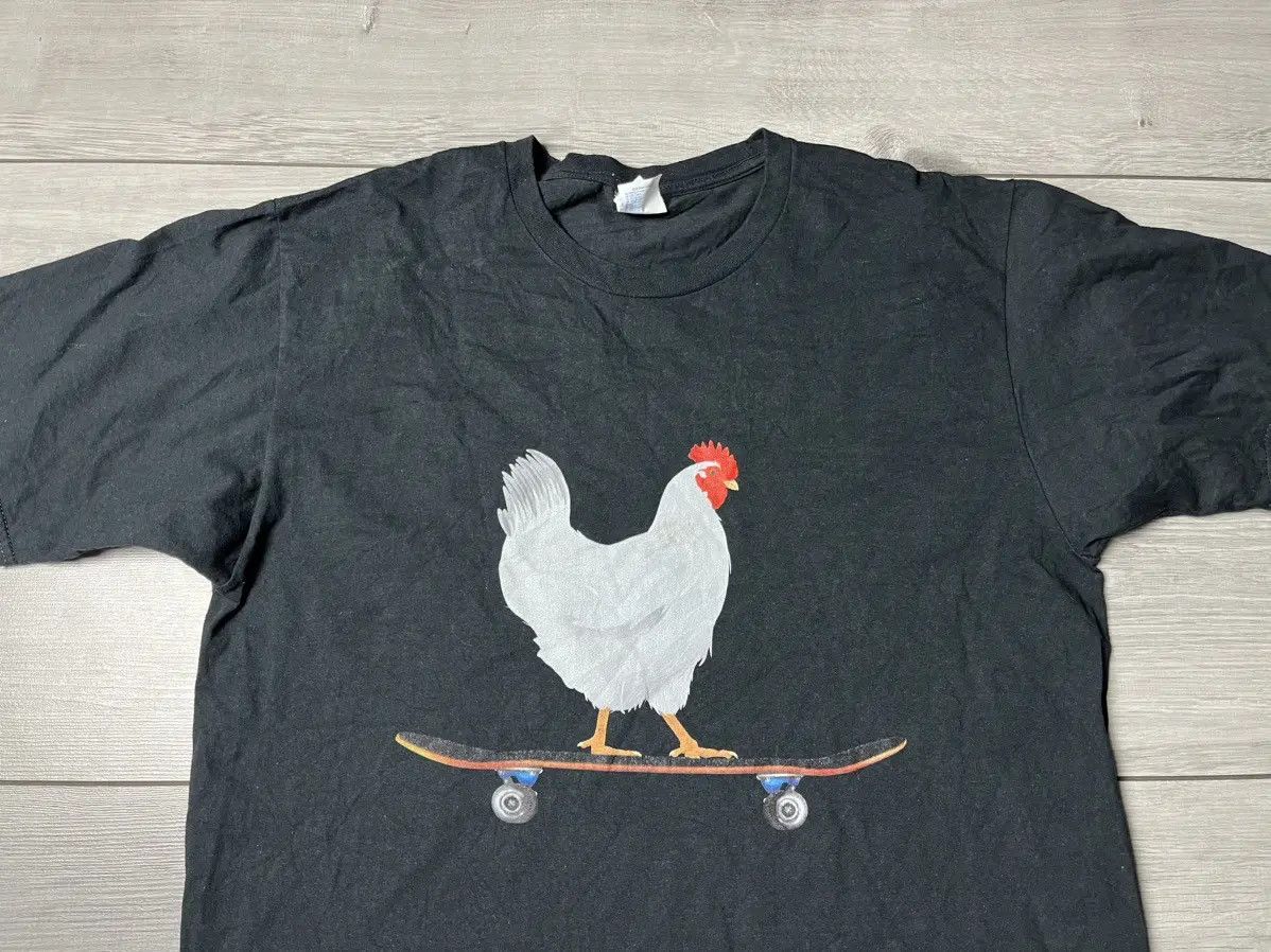 Band Tees Rooster on a skateboard Tshirt humor size Large Size US L / EU 52-54 / 3 - 3 Thumbnail