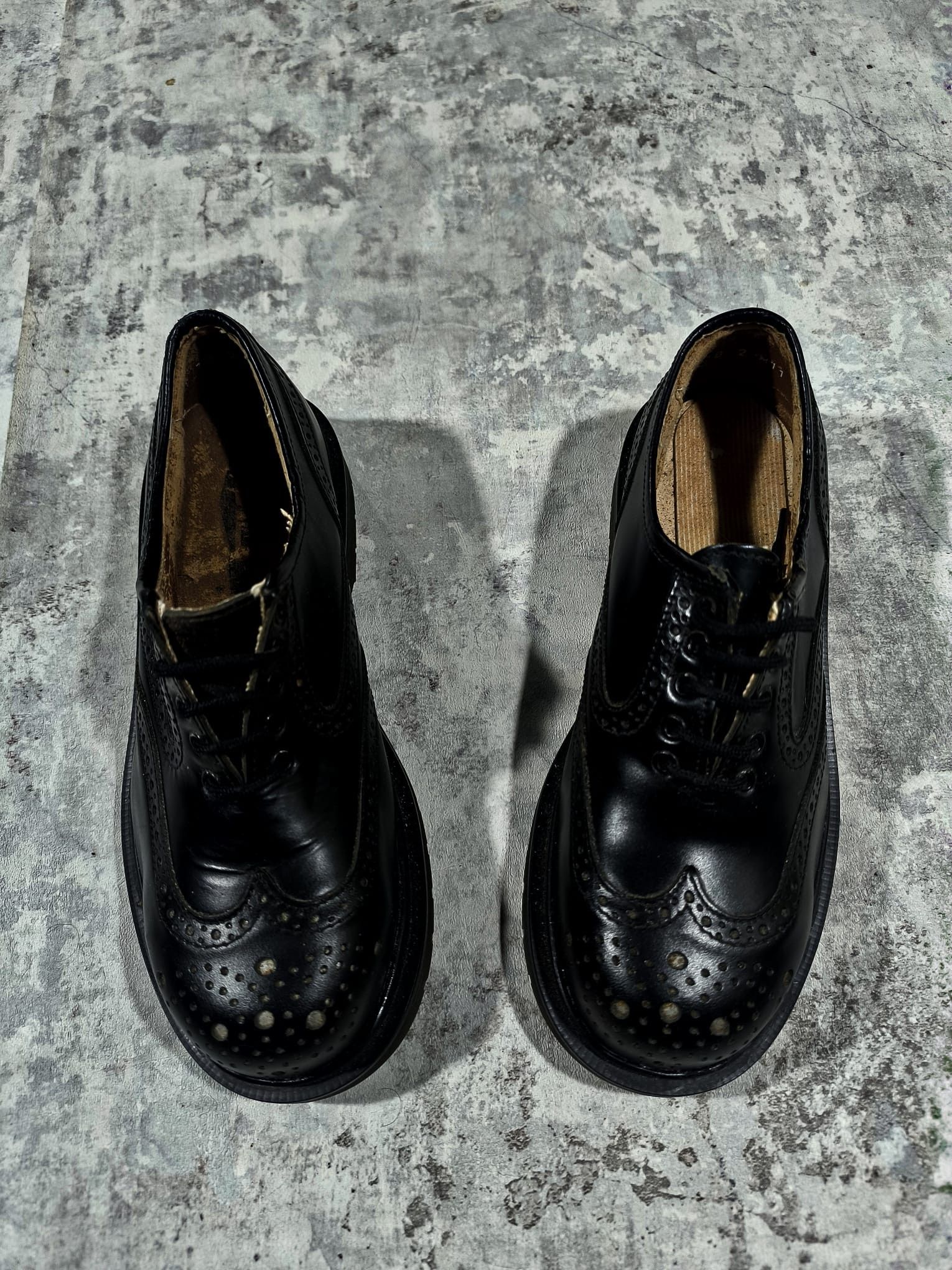 Genuine Leather Cult Leather Brogue Chunky Derby Shoes Metal Front Size US 6 / IT 36 - 4 Thumbnail