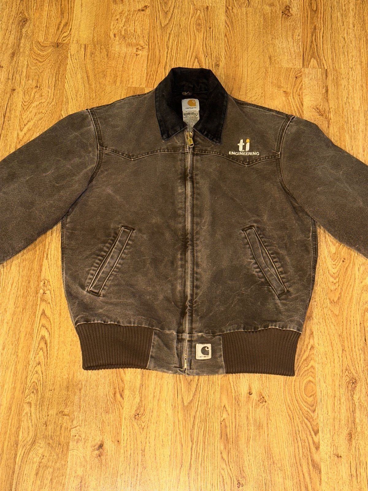 Carhartt VTG Carhartt J14 CHT Santa Fe Bomber Work Canvas Jacket SML Size US S / EU 44-46 / 1 - 1 Thumbnail