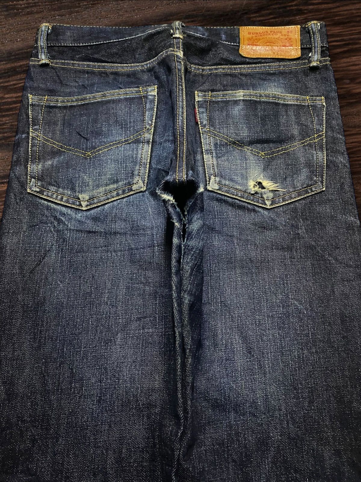 Burgus Plus Vintage Japanese Brand Burgus Blue Straight Fit Jeans Size US 30 / EU 46 - 4 Thumbnail