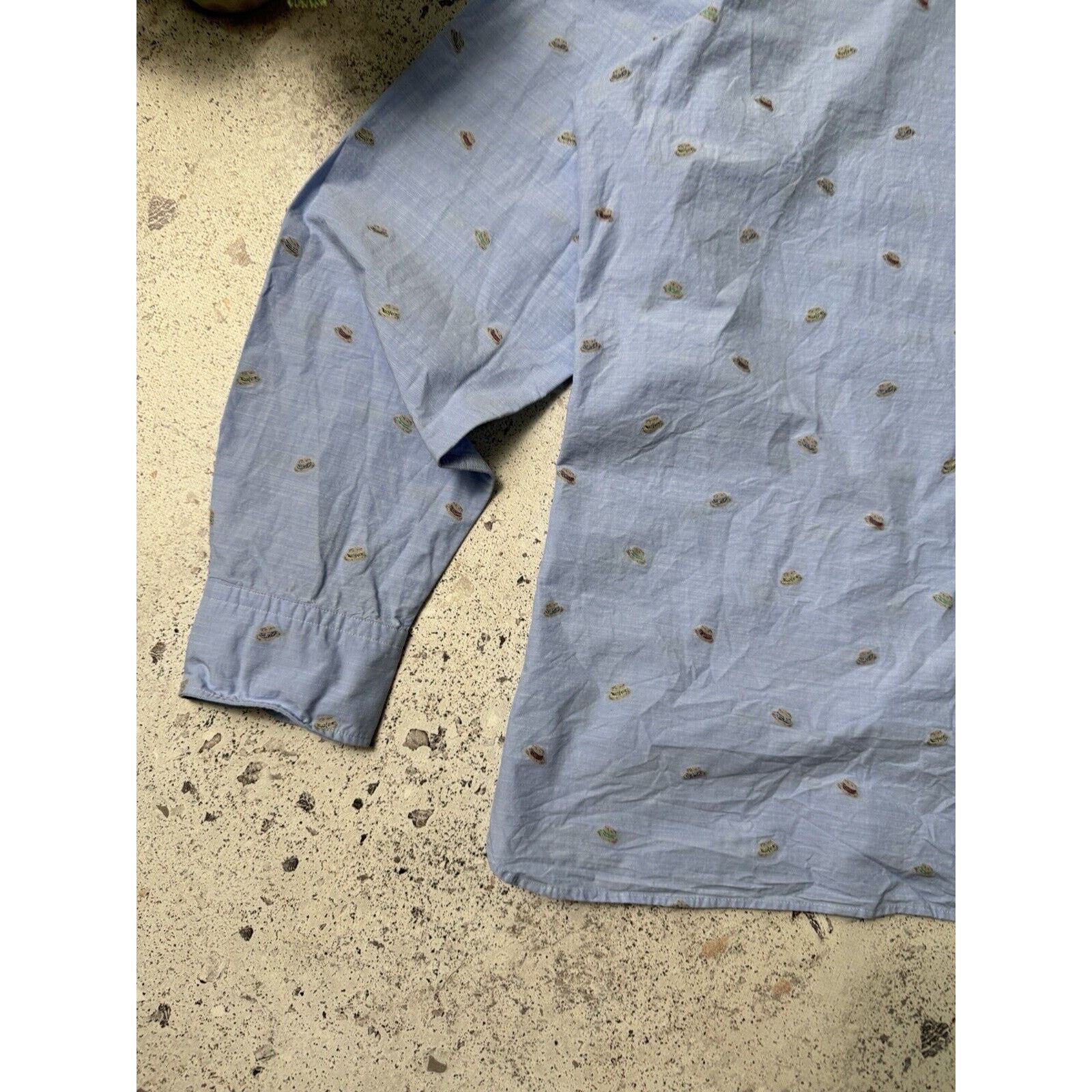 Hackett Hackett London Men Blue Hat Pattern Button Up Shirt Size XXL Size US XXL / EU 58 / 5 - 4 Thumbnail