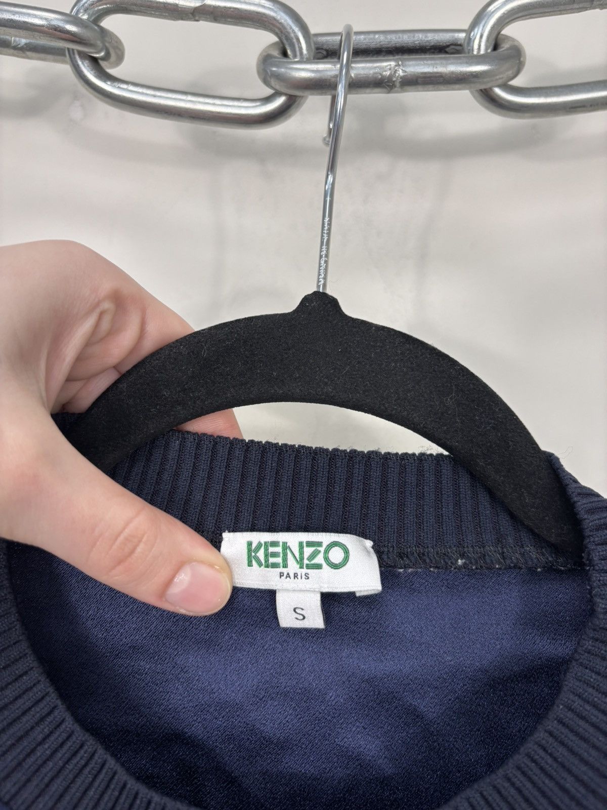 Kenzo Kenzo Paris Women’s Eye Crepe Navy Blue Sweatshirt Crewneck Size S / US 4 / IT 40 - 7 Thumbnail