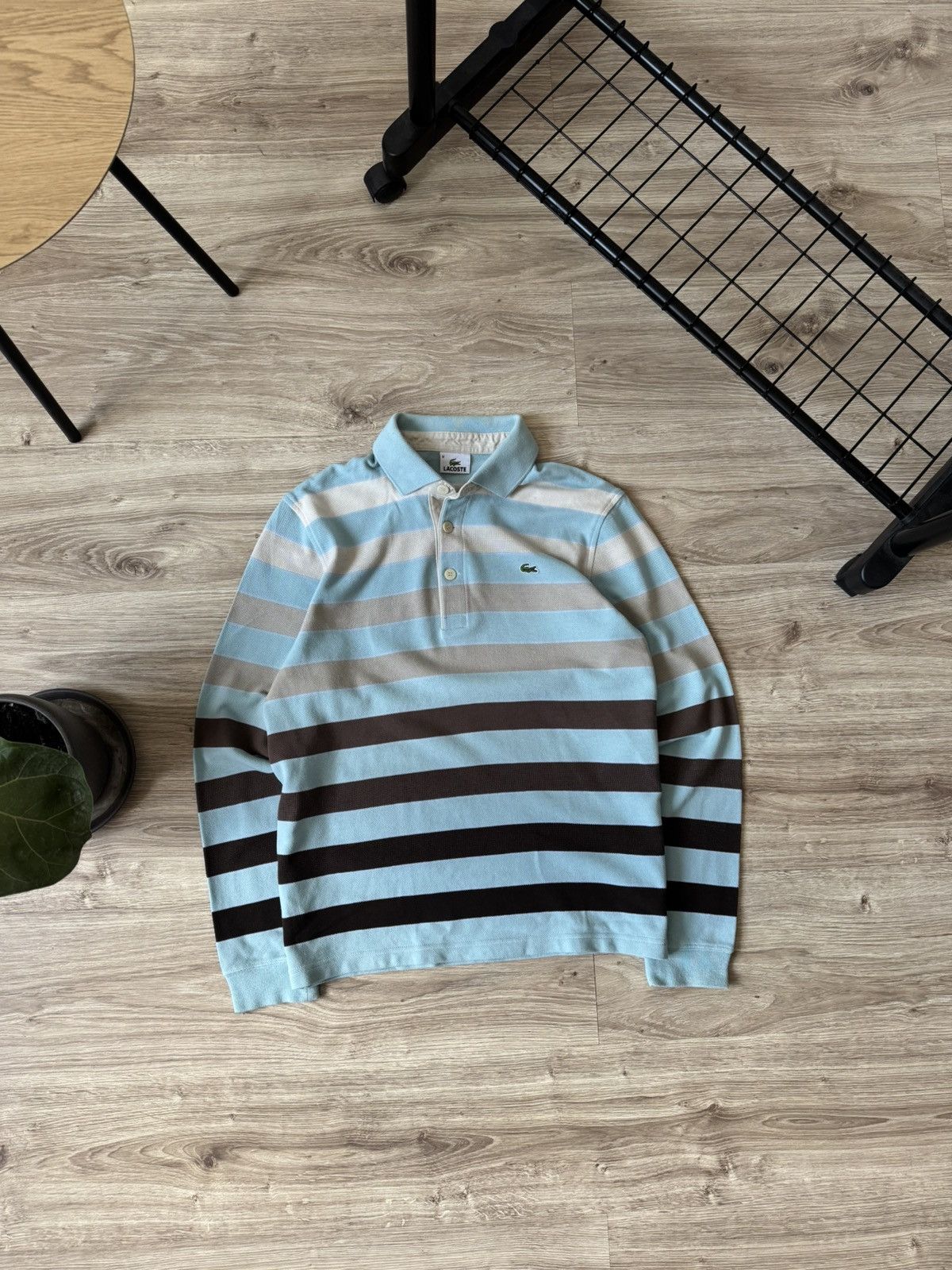 Lacoste Vintage Lacoste Stiped Rugby Long Sleeve Size US M / EU 48-50 / 2 - 1 Thumbnail