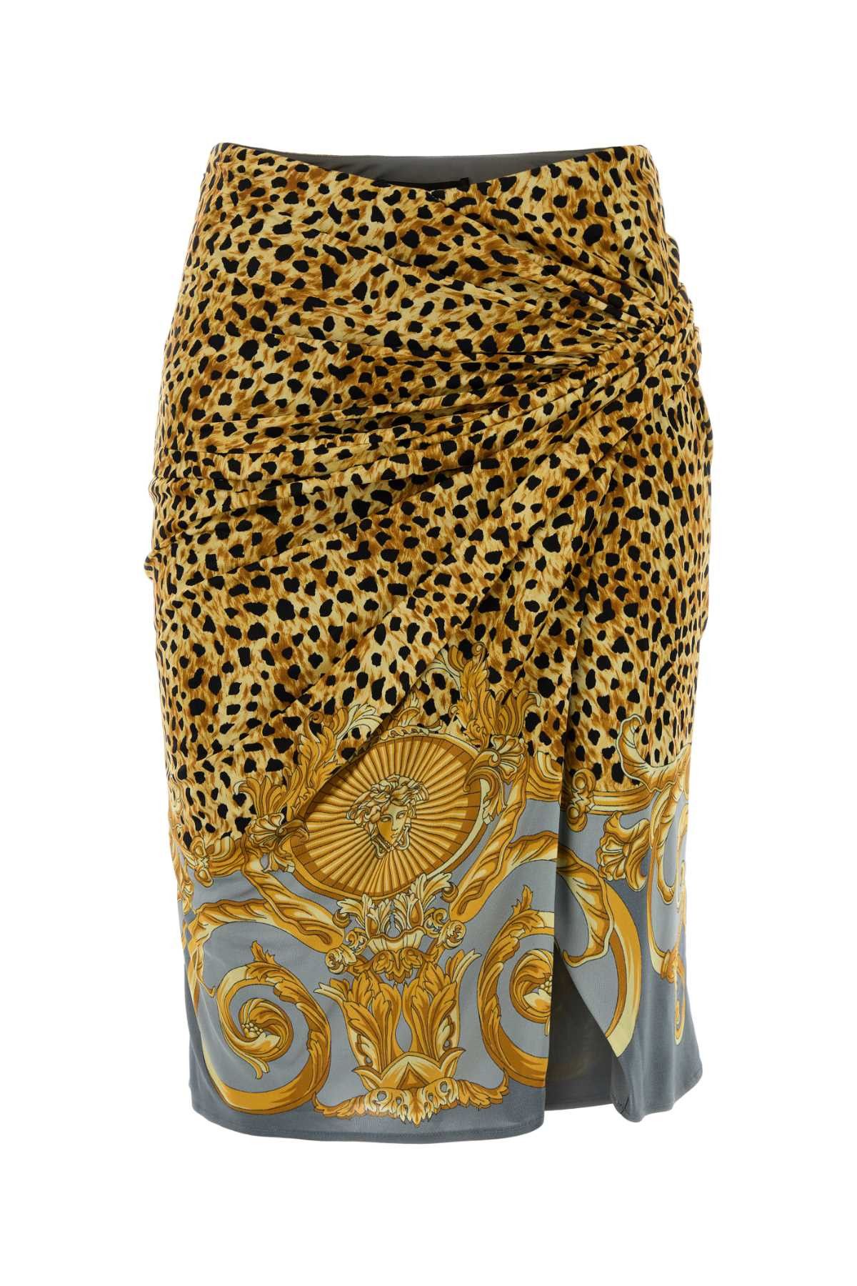 Versace Printed Jersey Skirt Size 27" / US 4 / IT 40 - 1 Thumbnail