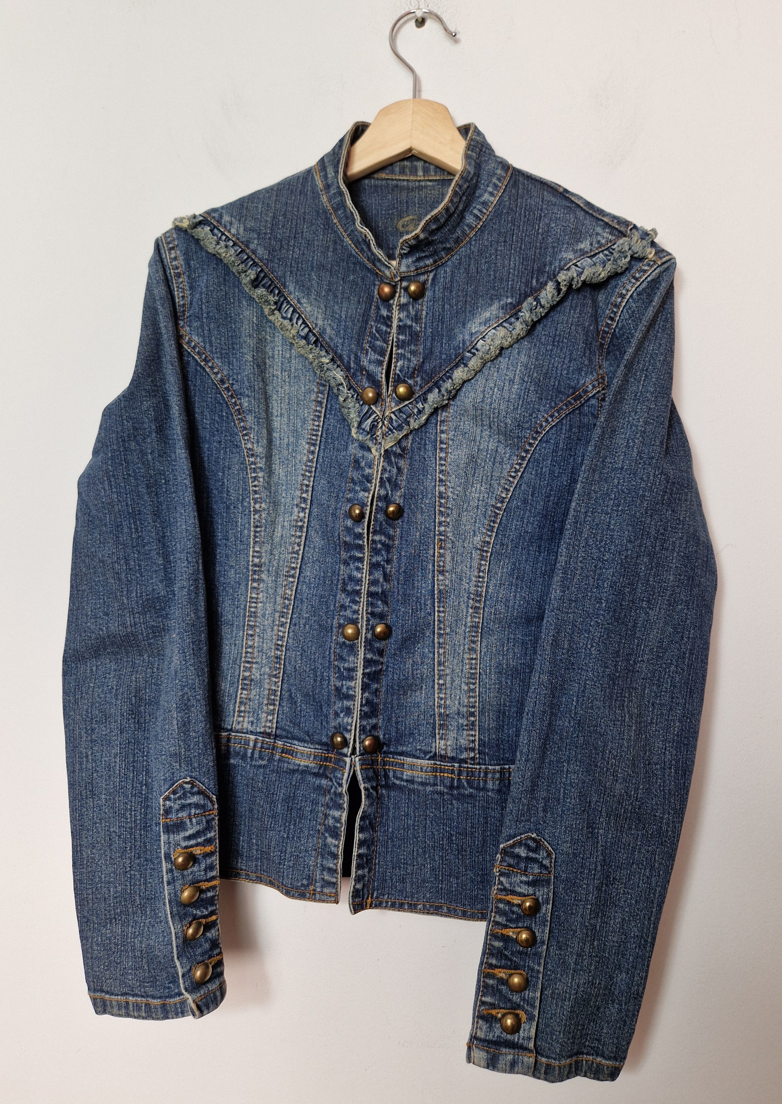 Japanese Brand × Vintage vintage denim jacket Size S / US 4 / IT 40 - 9 Thumbnail