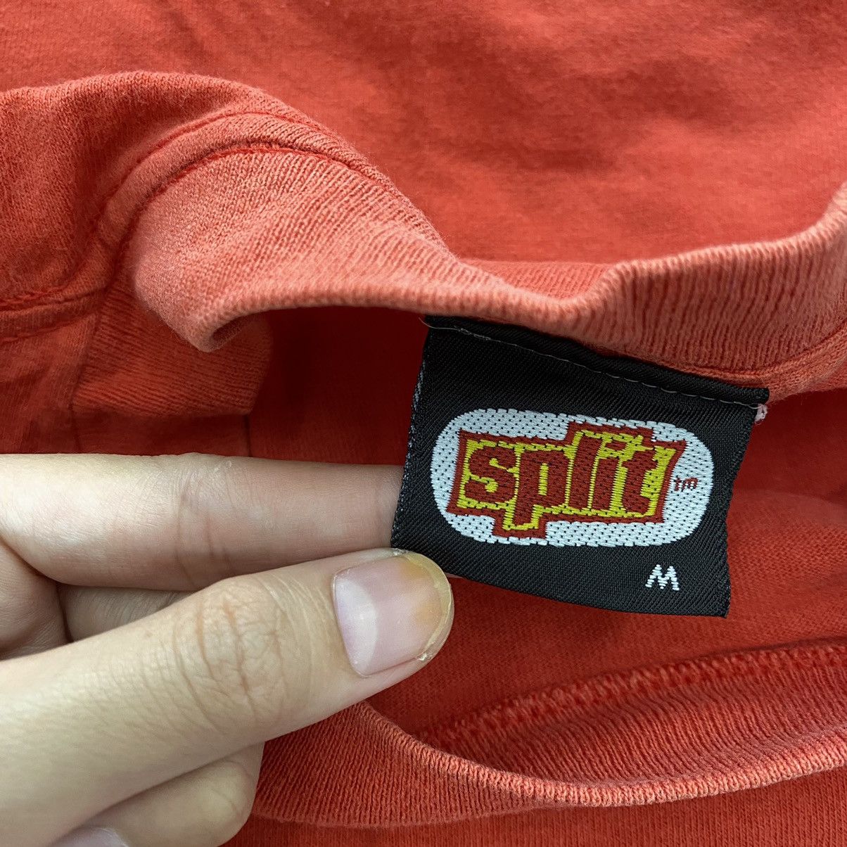 Split Vintage 90s SPLIT Skateboard Big Brand Print Red Short Size US M / EU 48-50 / 2 - 5 Thumbnail