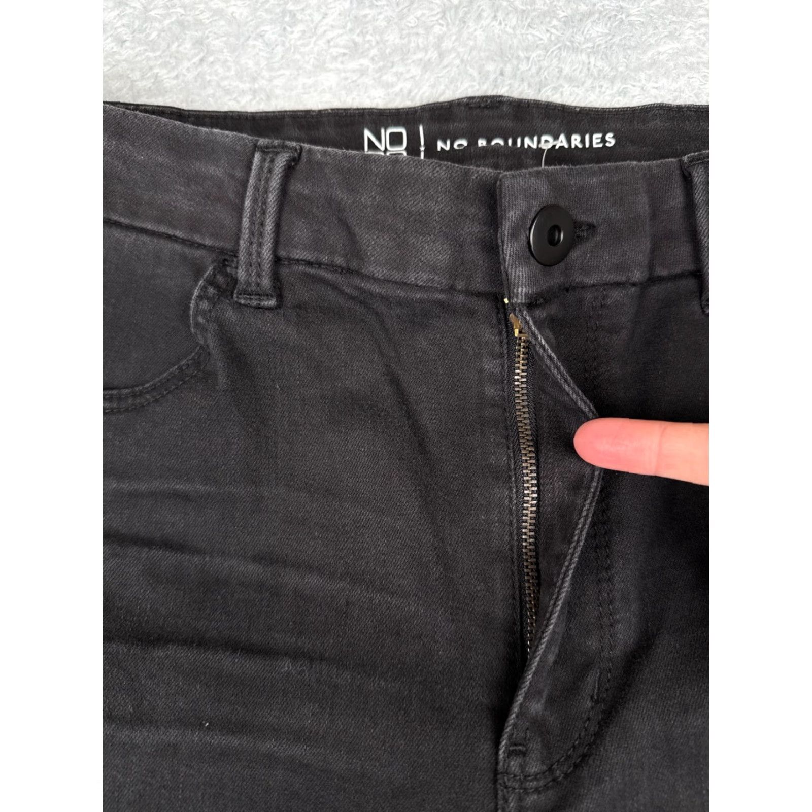 Vintage Time And Tru High Rise Skinny Jeans Womens 14P Black Cotton Blend 31x26 90s Retro Size 36" / US 14 / IT 50 - 5 Thumbnail