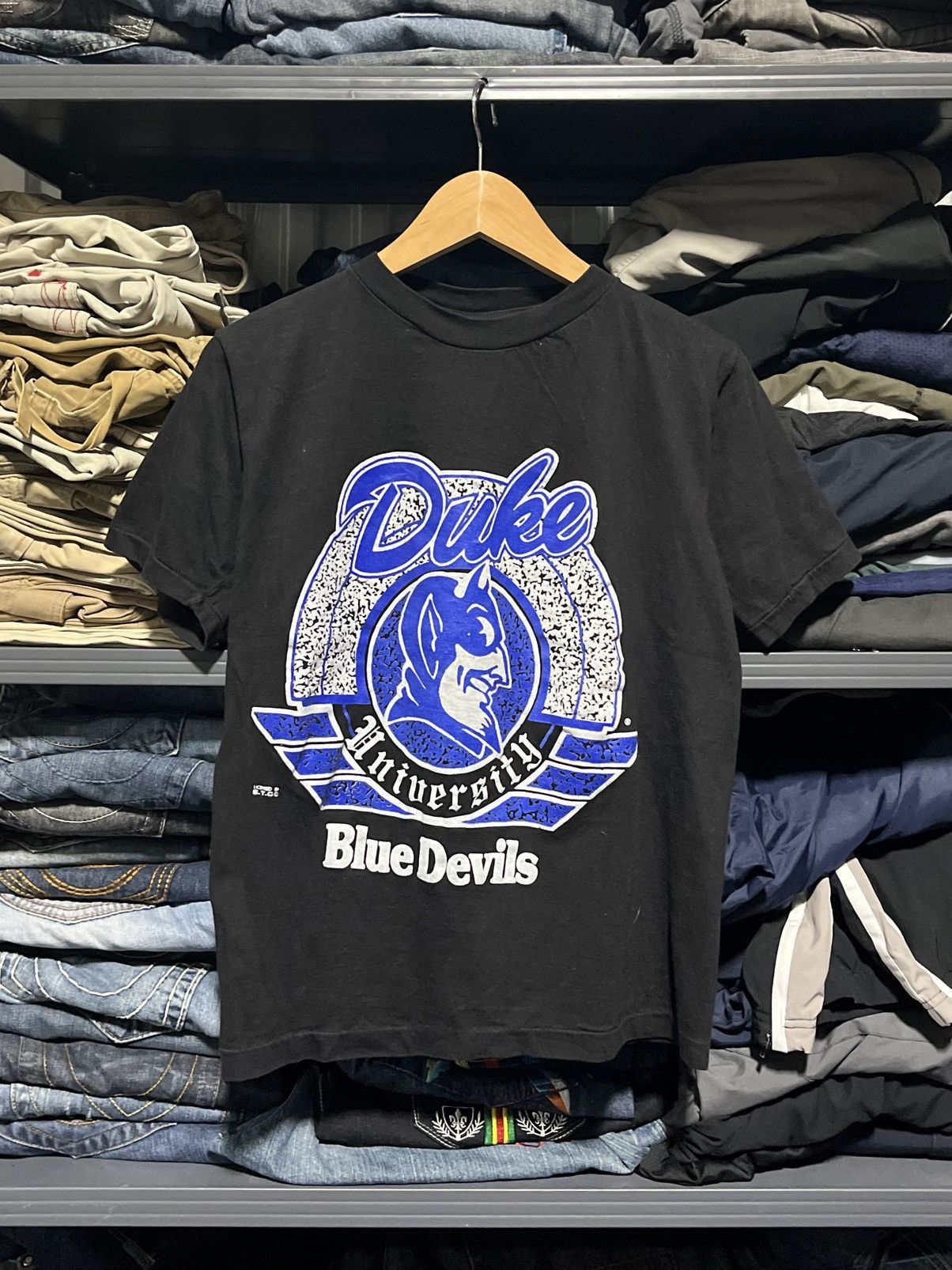 Vintage Crazy Vintage 90s Duke Blue Devils NCAA Graphic Tee Shirt Size US XS / EU 42 / 0 - 1 Thumbnail