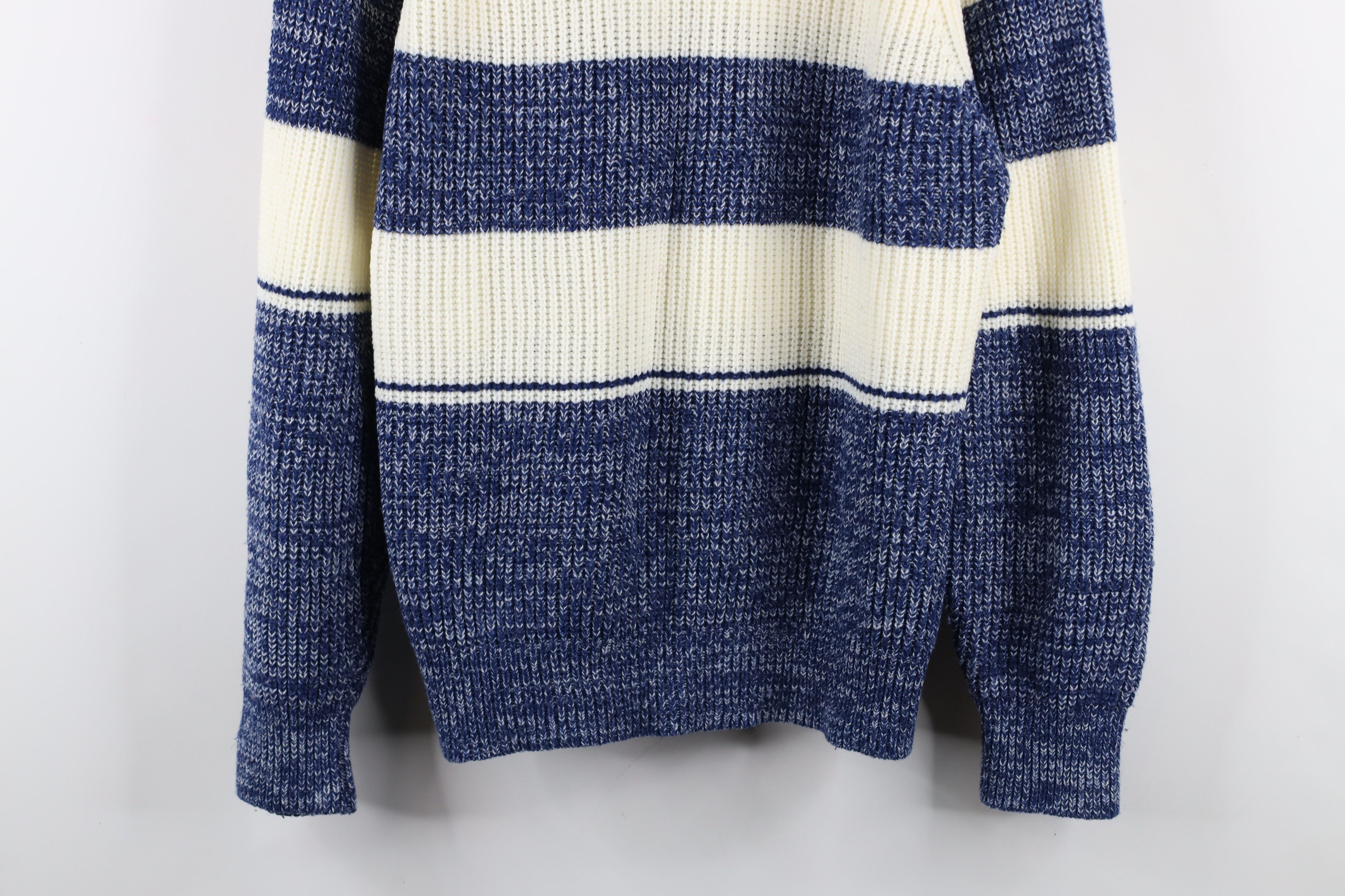 Vintage Vintage 90s Streetwear Block Chunky Ribbed Knit Sweater Size L / US 10 / IT 46 - 3 Thumbnail