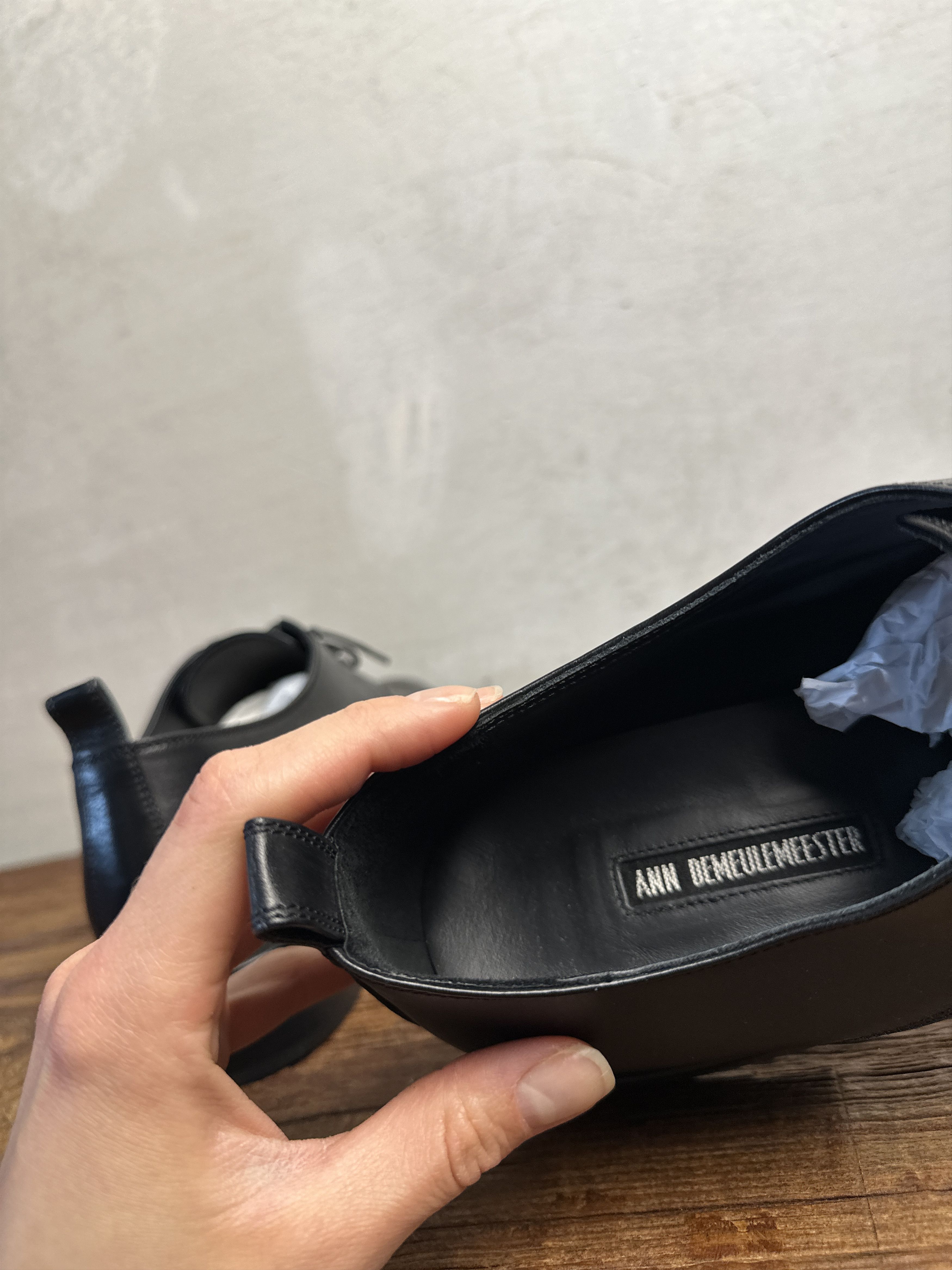 Ann Demeulemeester Ann demeulemeester Scarpe Derby Shoes in Pelle Nero Size US 11 / EU 44 - 7 Thumbnail