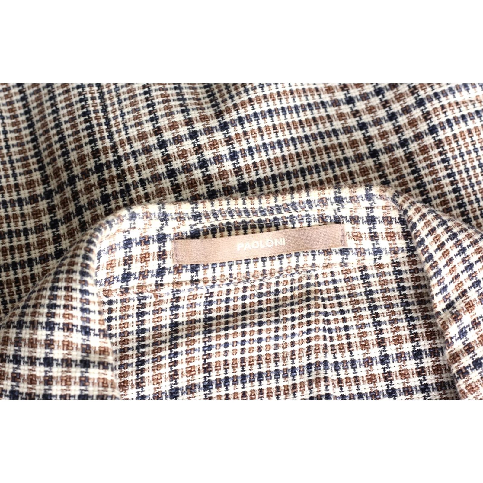Paoloni PAOLONI Blazer Jacket Men Size 48 Knit Cotton Linen Blend MJ6589 Slim Size 48R - 7 Thumbnail