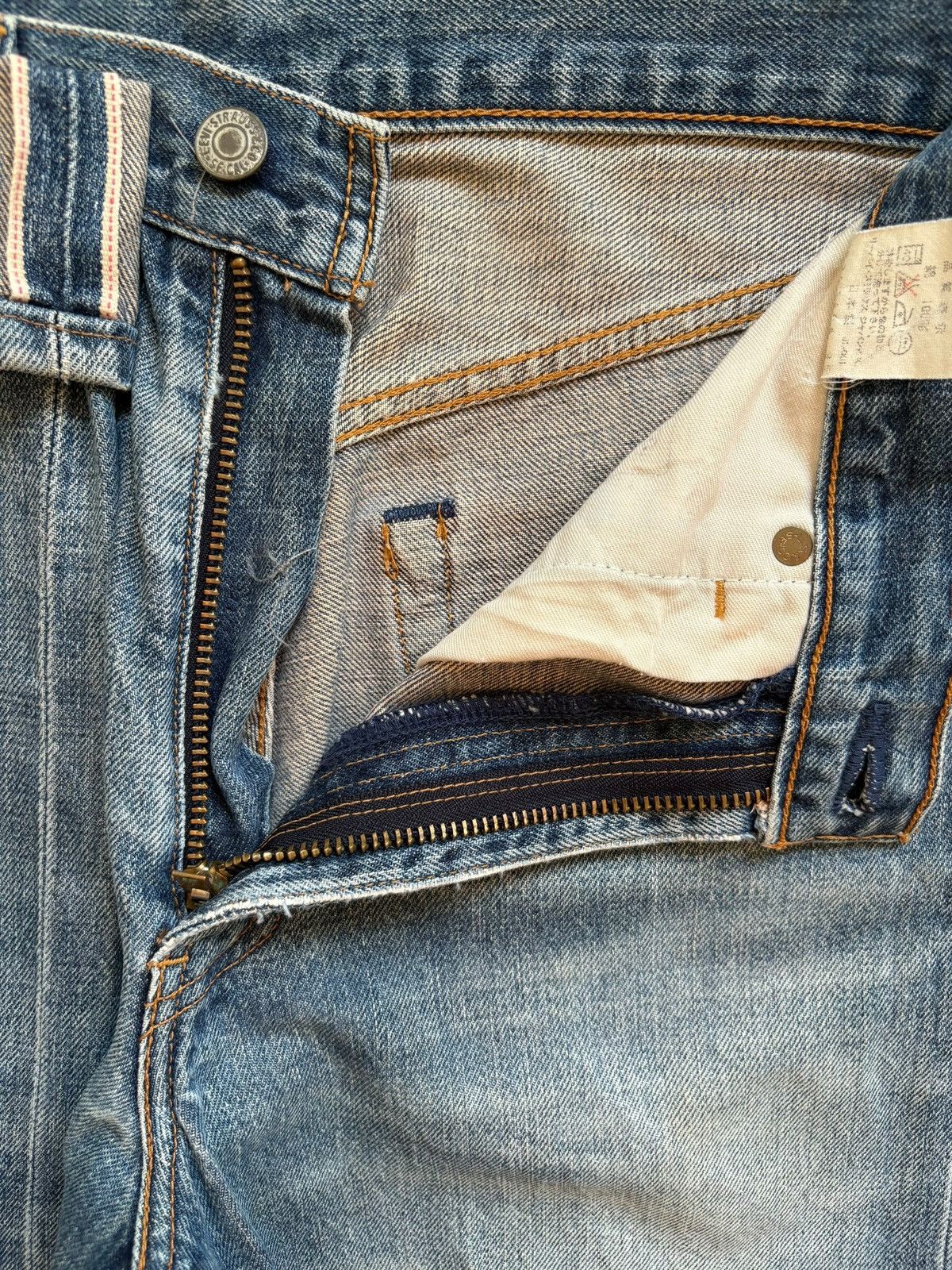 Levi's Vintage 80s Levis 502XX Big E Selvedge Mud Wash Loose Jeans Size US 29 - 10 Thumbnail