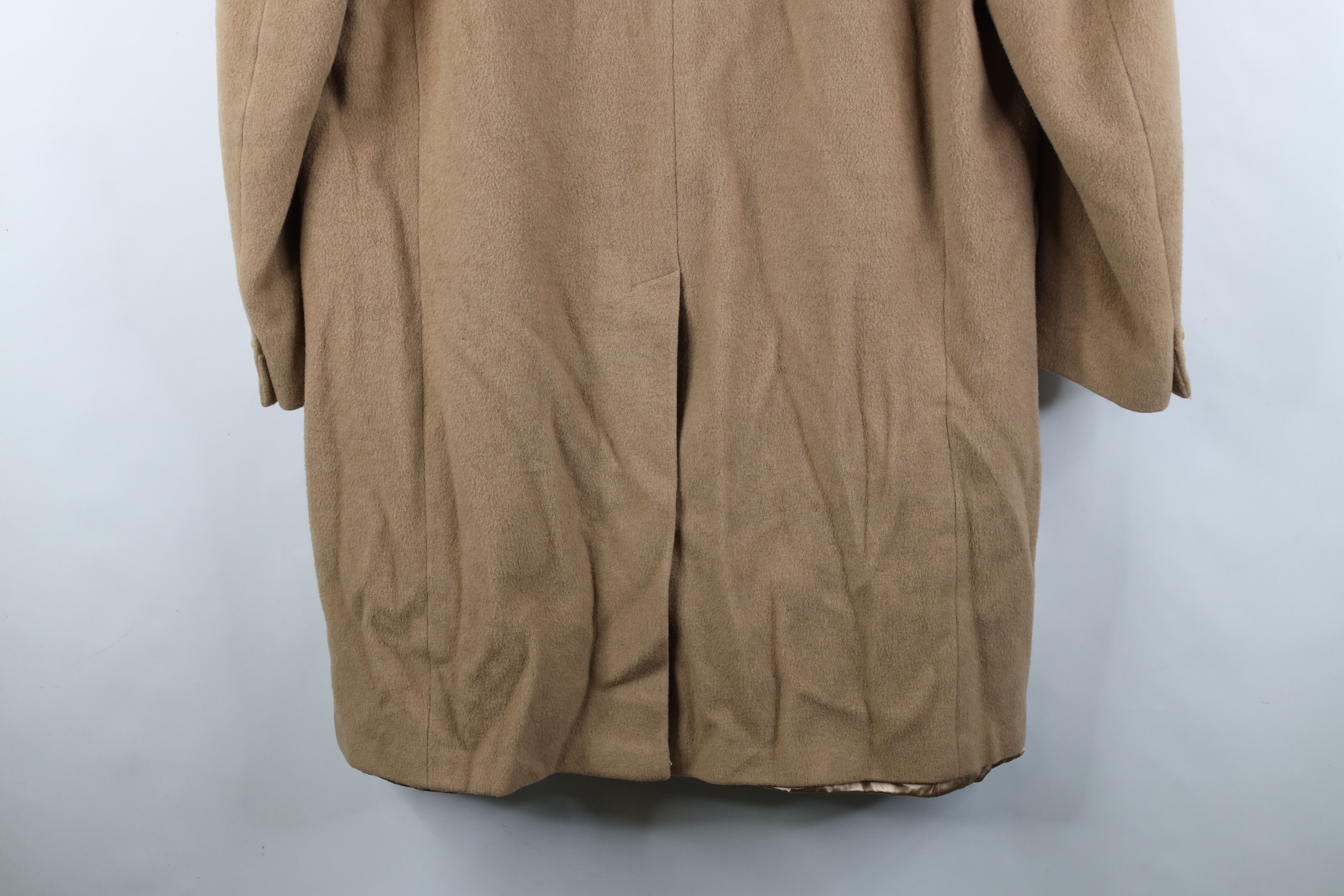 Vintage Vintage 90s Cashmere Blend Overcoat Car Jacket Beige Tan USA Size US XL / EU 56 / 4 - 15 Thumbnail