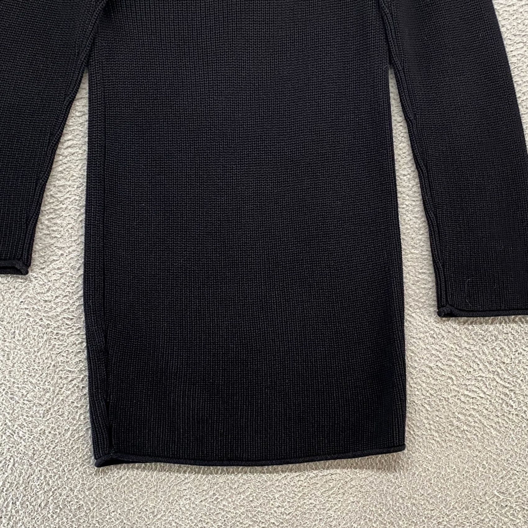 Rta RtA Rib Knit Sweater Dress Womens Small Black Cut Out Mock Neck Long Sleeve Knee Length Size S / US 4 / IT 40 - 7 Thumbnail