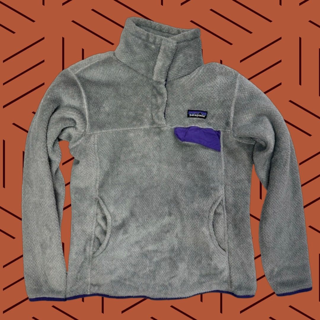 Patagonia Patagonia Women's Re-Tool Snap-T Pullover Gray Purple Size M Size M / US 6-8 / IT 42-44 - 1 Thumbnail