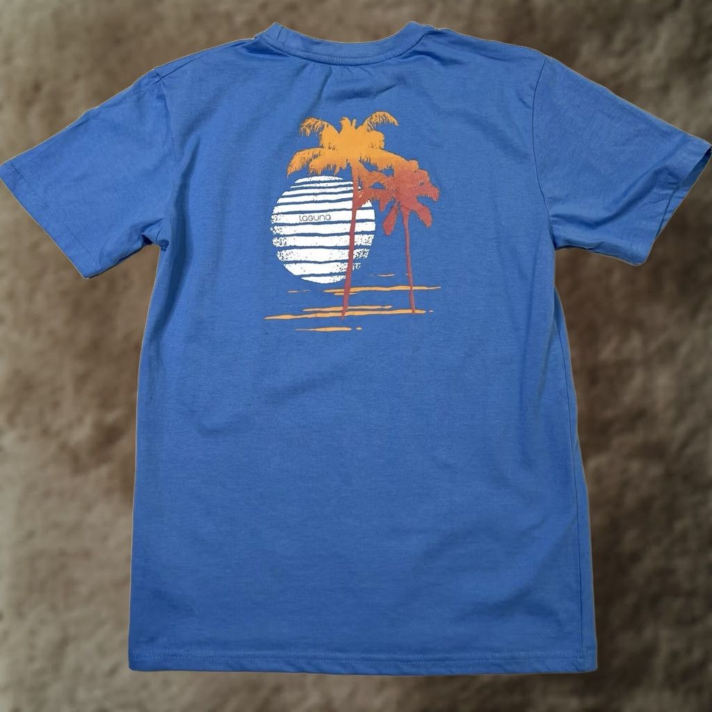 Vintage Happy Hour T Shirt Lot Beach Graphic Print Crew Neck Short Sleeve Mens Medium Yellow Blue Size US M / EU 48-50 / 2 - 1 Thumbnail