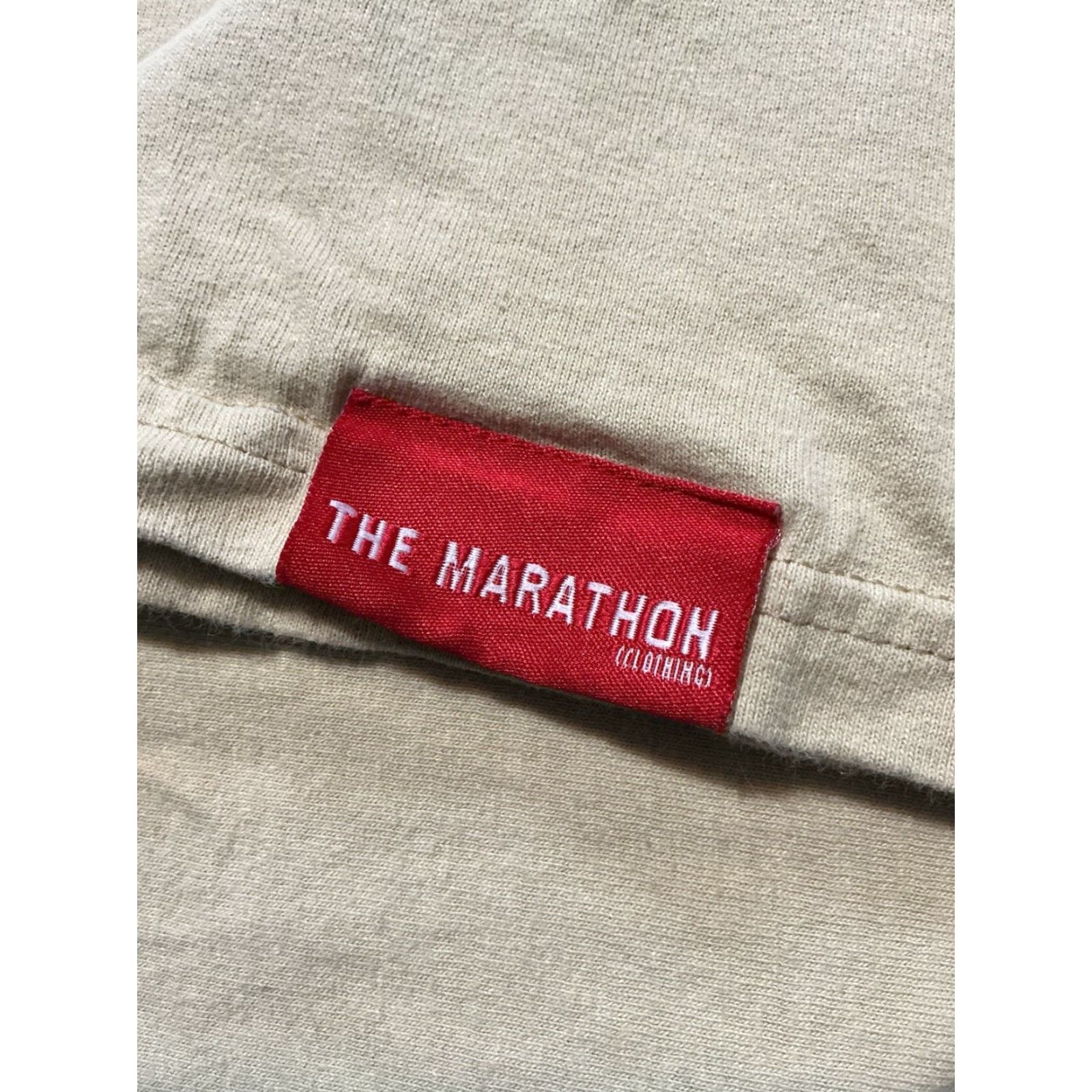 Vintage VINTAGE The Marathon Clothing TMC Nipsey Hussle Flag Graphic Beige Crewneck T-Shirt XL Men Size US XL / EU 56 / 4 - 7 Thumbnail