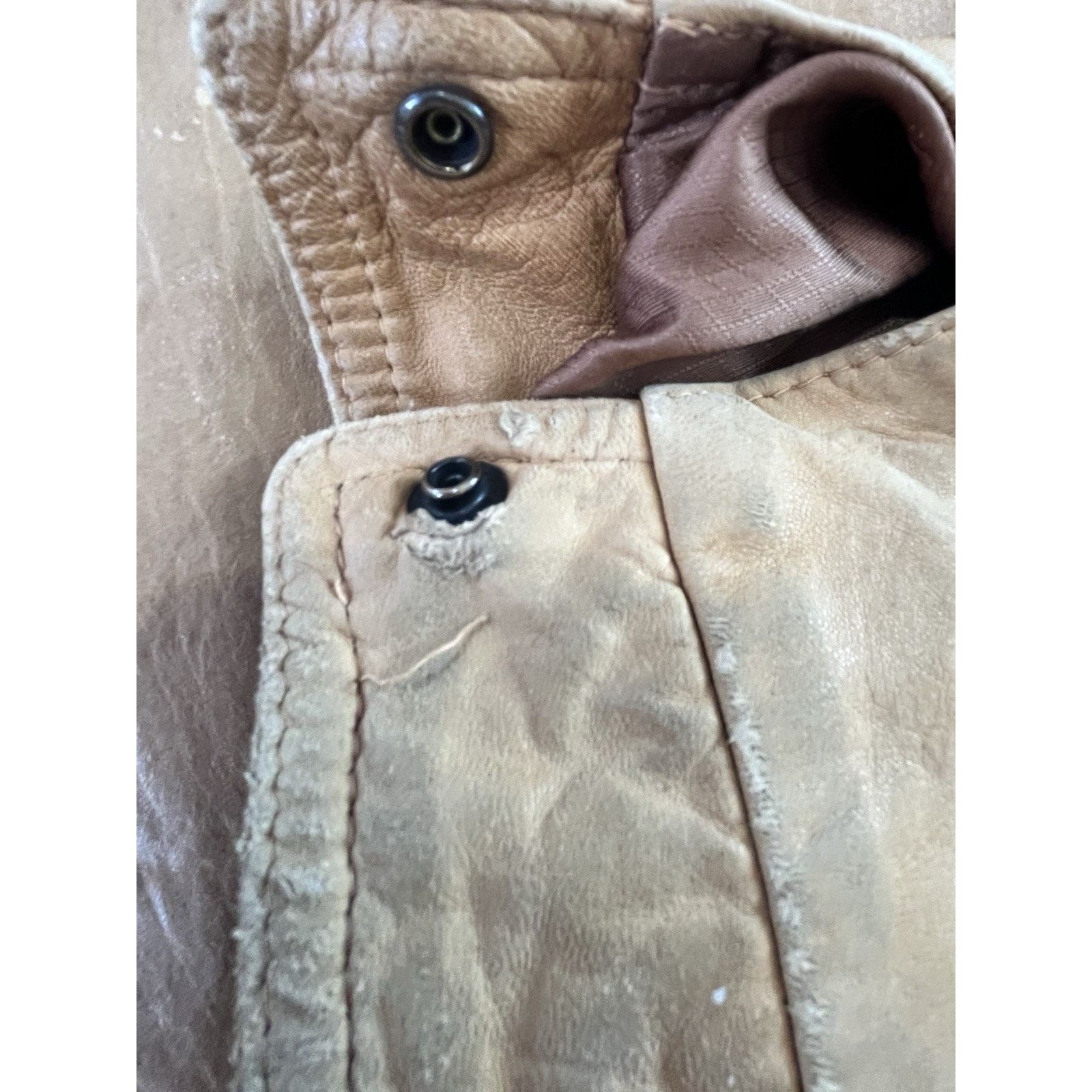 Remy Vintage Remy Leather Jacket BOMBER Brown - Sz 40 Made in USA Size US L / EU 52-54 / 3 - 4 Thumbnail