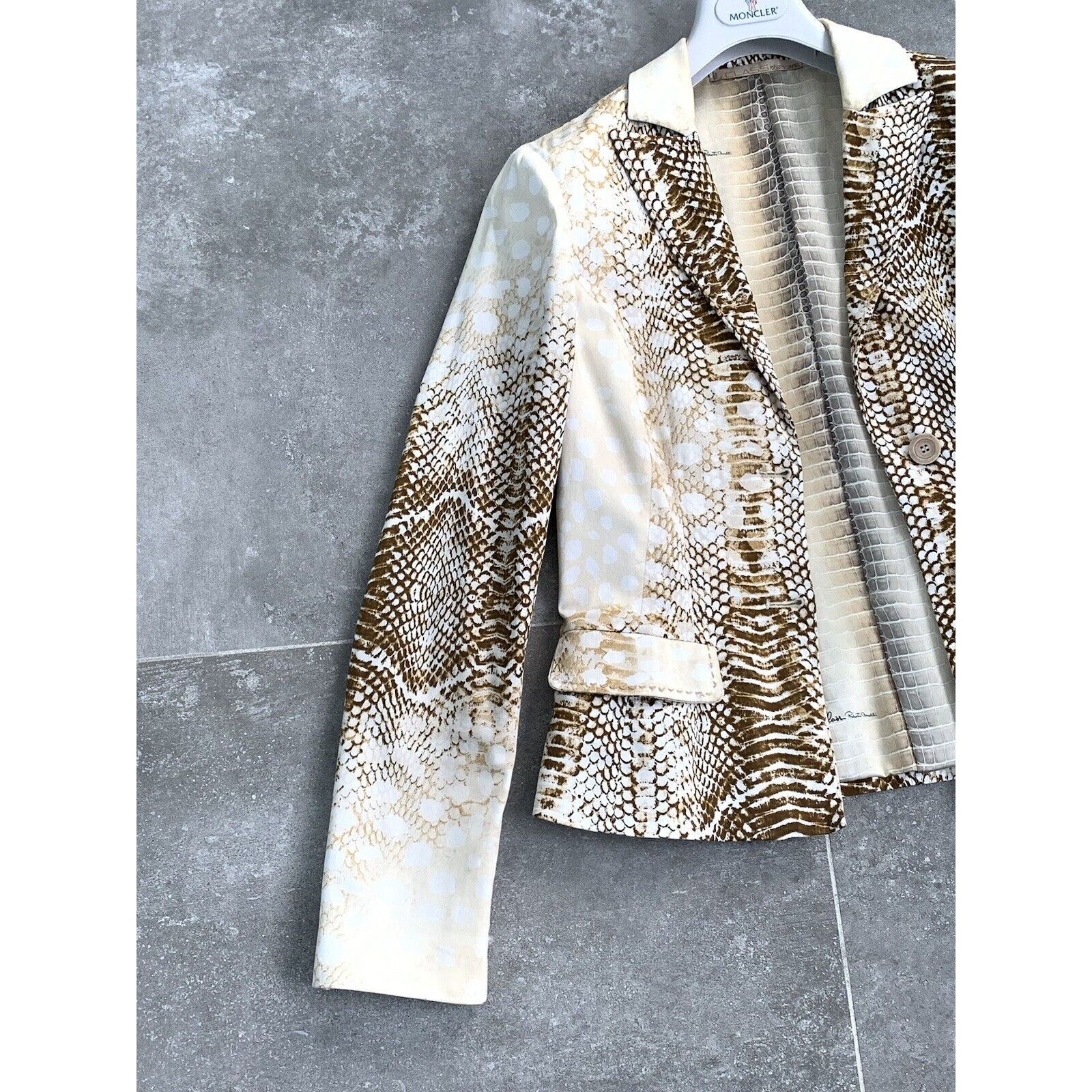 Roberto Cavalli × Vintage Women's ROBERTO CAVALLI Lizard Blazer Jacket SZ S-M EU 36-38 Size M / US 6-8 / IT 42-44 - 15 Thumbnail