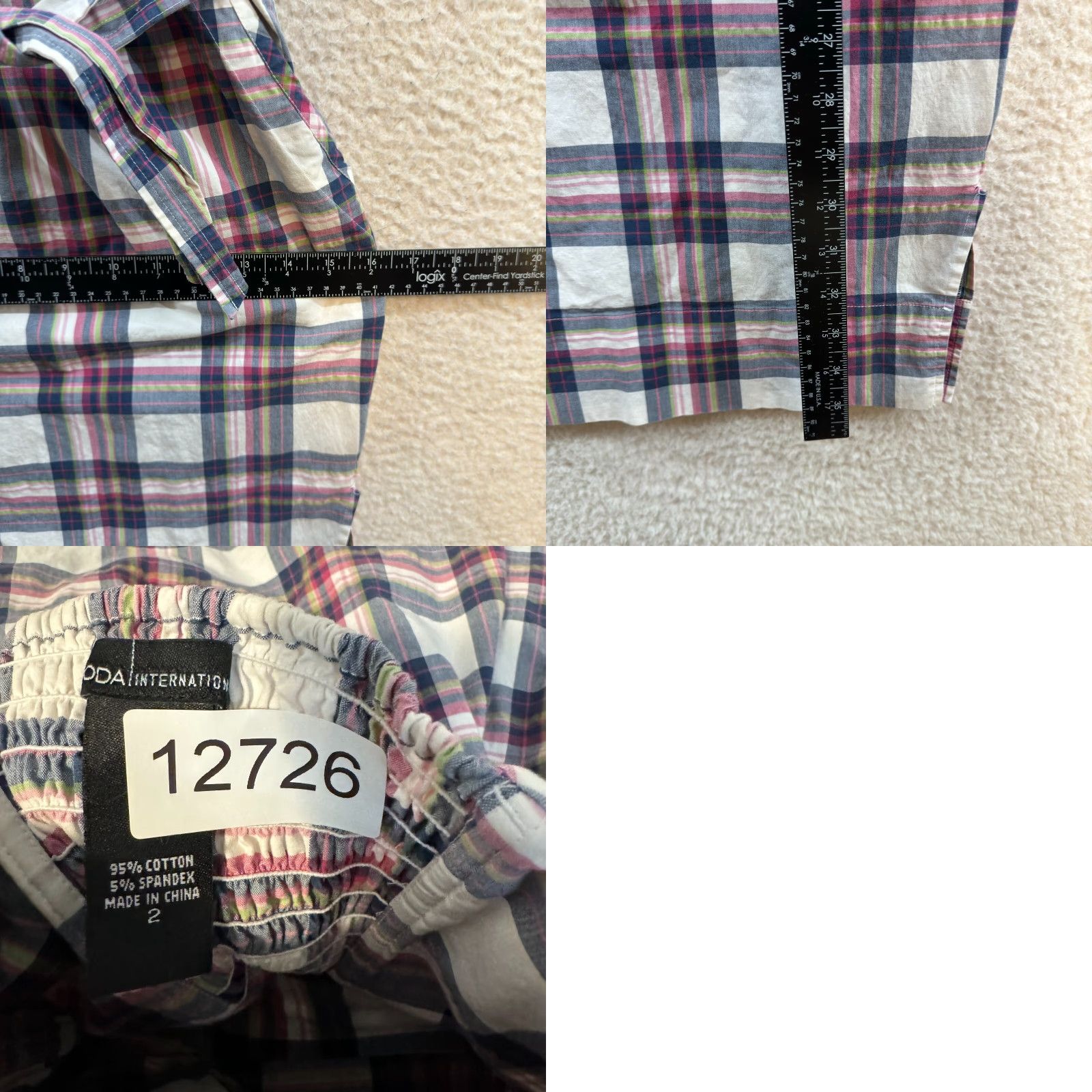Vintage VINTAGE Y2K Halter Mini Dress XS Tartan Plaid Bustier Mod Western Pockets Size XS / US 0-2 / IT 36-38 - 9 Thumbnail