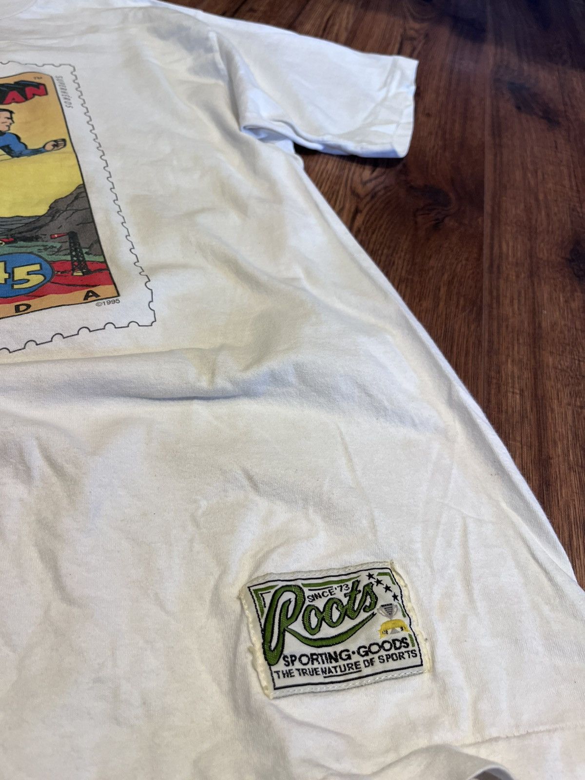 Roots Vintage Superman 1995 Stamp Roots Commemorative Graphic Tee Size US XL / EU 56 / 4 - 8 Thumbnail