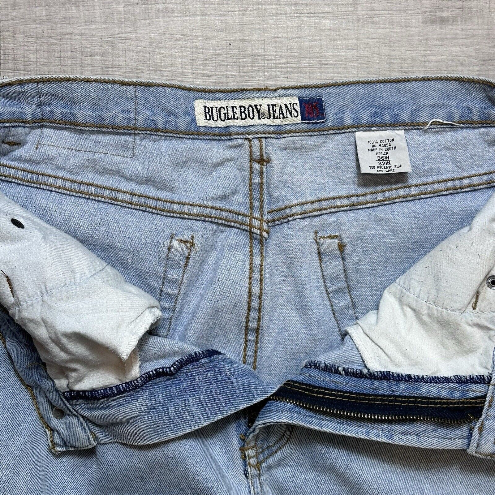 Bugle Boy Vintage Bugle Boy 705 Denim Jeans 36x32 Light Wash Size US 36 / EU 52 - 4 Thumbnail