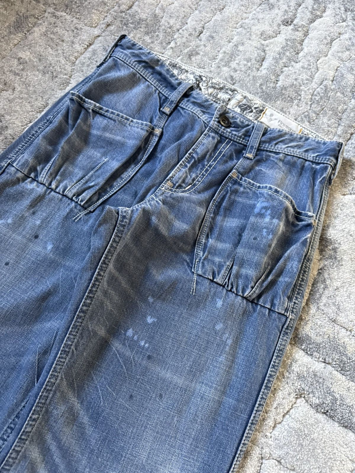 Beauty Beast 2000s Antgauge Japan Buckle Back Baker Denim Pants Size US 28 / EU 44 - 4 Thumbnail