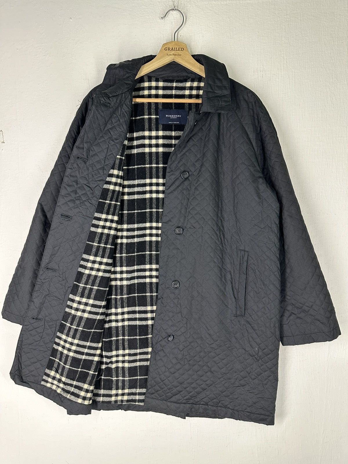 Burberry Burberry London Nova Check Trench Coat Jacket Black Size US M / EU 48-50 / 2 - 1 Thumbnail