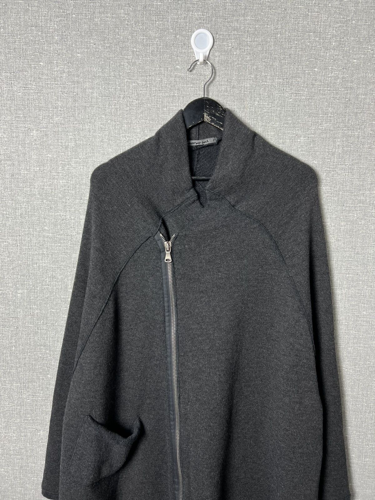 Transit Transit Par Such Asymmetric Zip Cardigan Coat Jacket Size L / US 10 / IT 46 - 2 Thumbnail