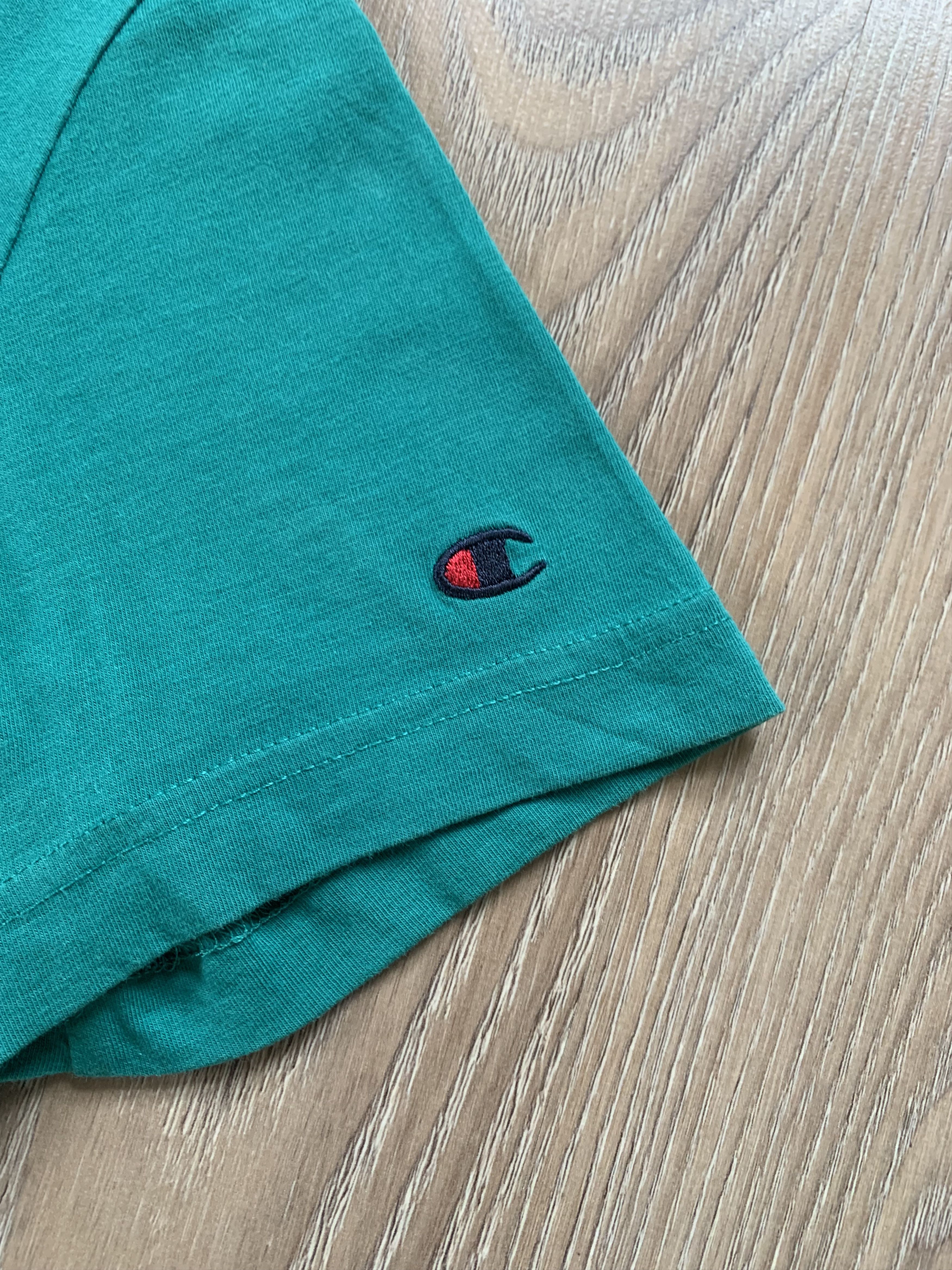 Champion × Vintage Champion Turquoise Vintage Big Logo Cotton T-Shirt Size US XS / EU 42 / 0 - 6 Thumbnail