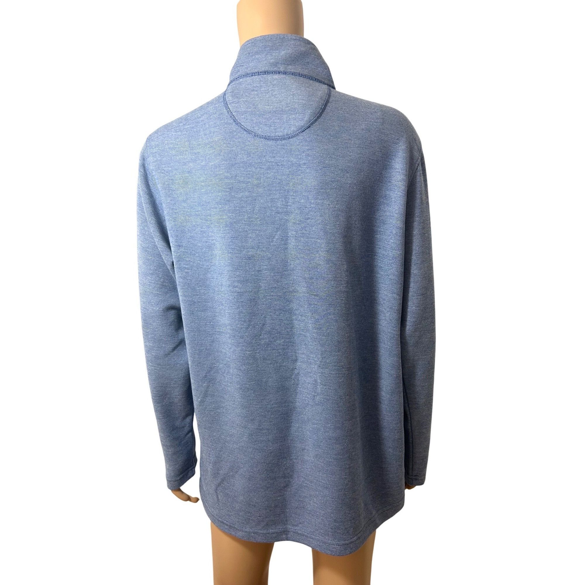 Izod Izod Saltwater Mens Shirt L Blue Long Sleeve Pullover 1/4 Zi Size US L / EU 52-54 / 3 - 3 Thumbnail