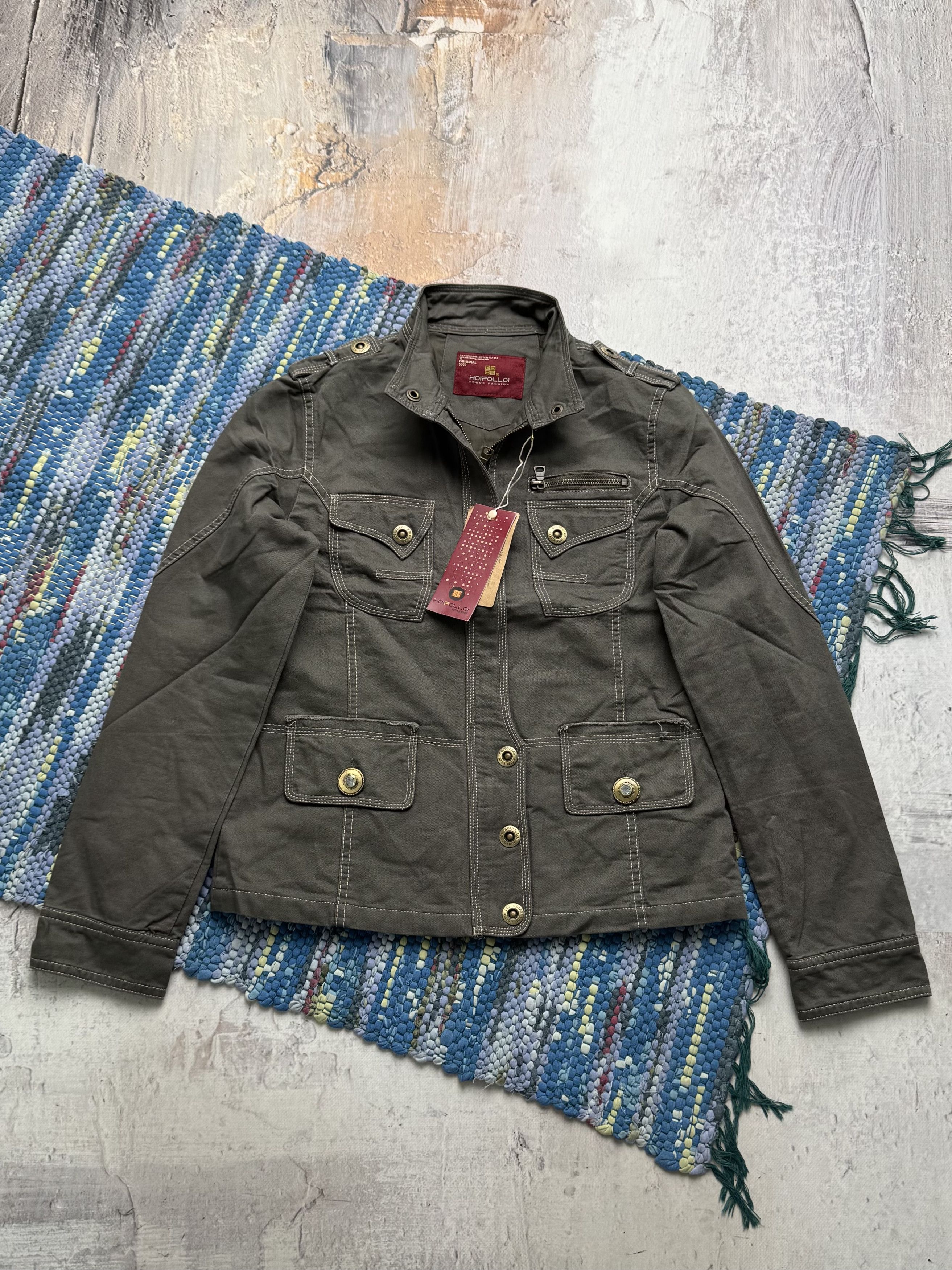 Vintage Vintage Khaki Military Jacket Utility Button Coat Casual Size XS / US 0-2 / IT 36-38 - 1 Thumbnail