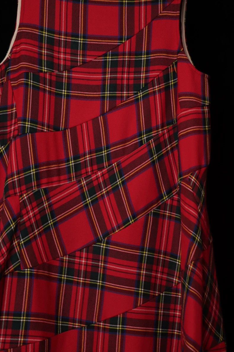 Comme des Garcons Comme Des Garcons Bias-cut paneled plaid dress Size S / US 4 / IT 40 - 5 Thumbnail