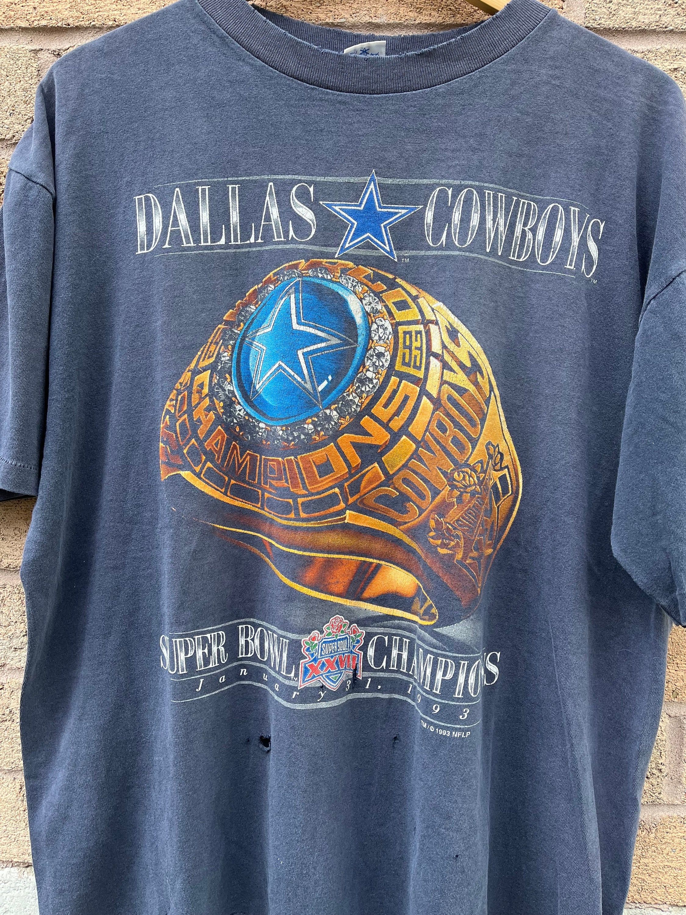 Salem Sportswear Vintage Dallas Cowboys NFL Super Bowl Champions 1993 Tshirt Size US XL / EU 56 / 4 - 2 Thumbnail