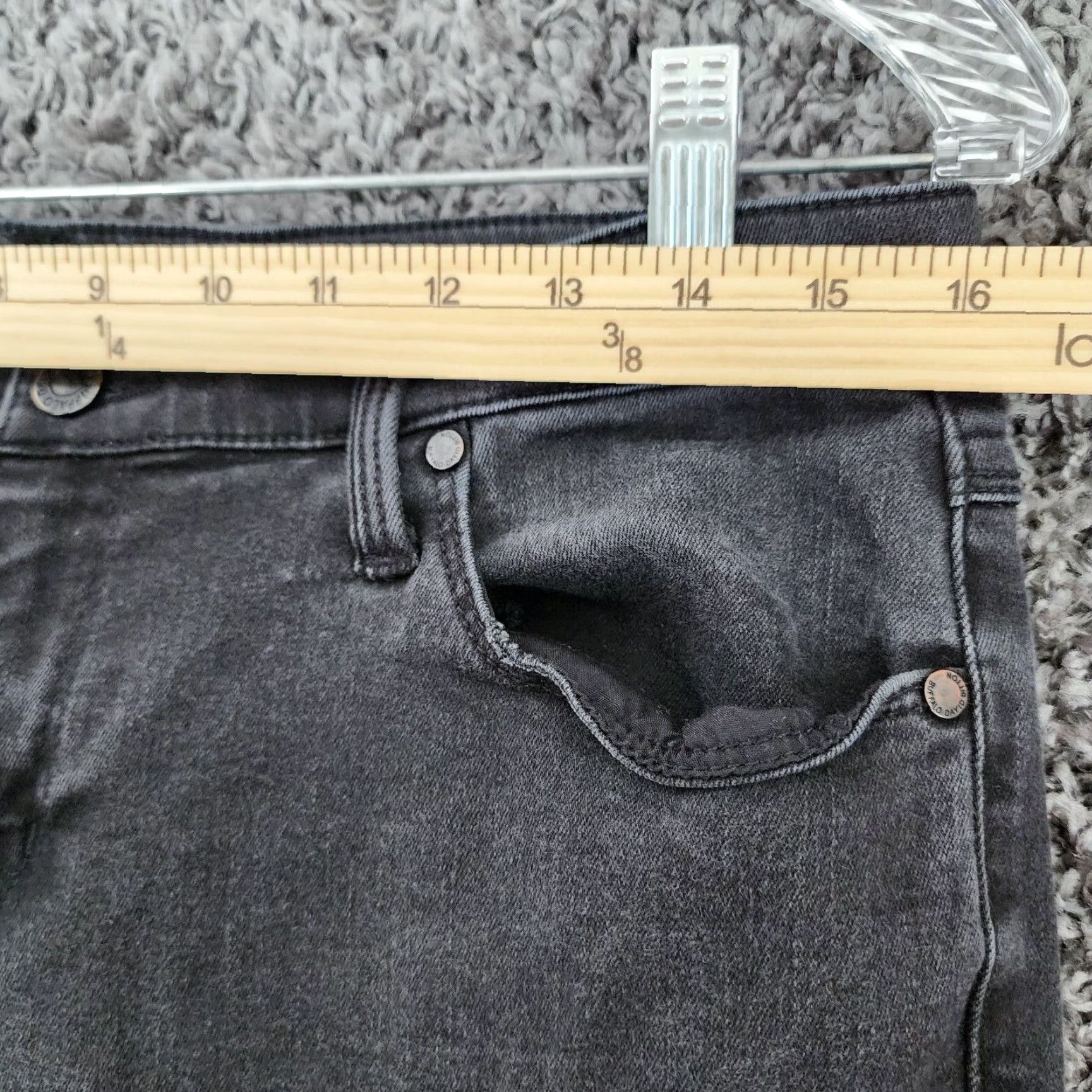 Vintage Buffalo Jeans Womens Mid Rise Skinny Distressed Black Jeans Size 12 Size 34" / US 12 / IT 48 - 3 Thumbnail