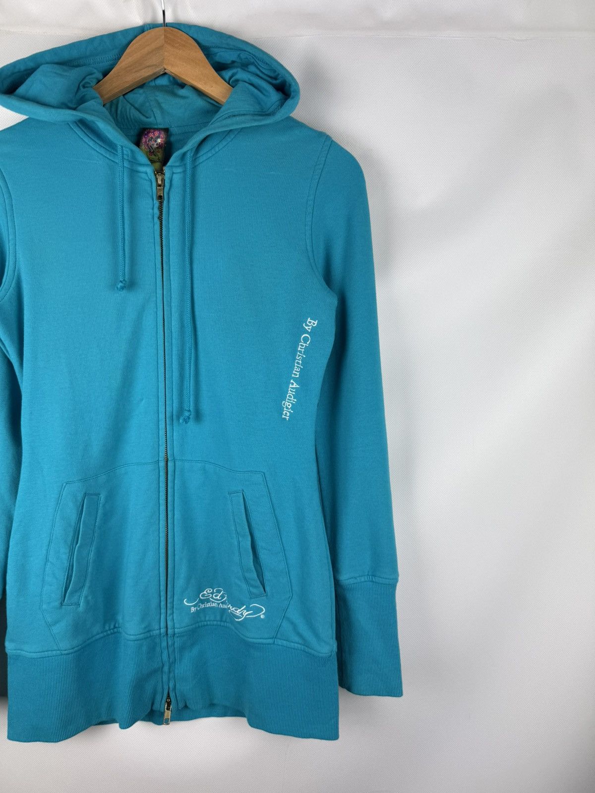Ed Hardy Ed Hardy By Christian Audigier Y2K Tattoo Overprinted Hoodie Size S / US 4 / IT 40 - 3 Thumbnail