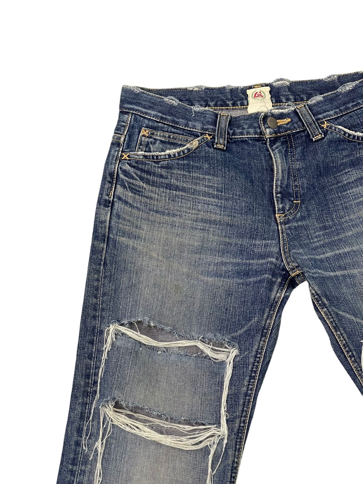 Lee Flare Jeans Lee Japan Slim Faded Distress Boot Cut 7🟦9 Size US 30 / EU 46 - 8 Thumbnail