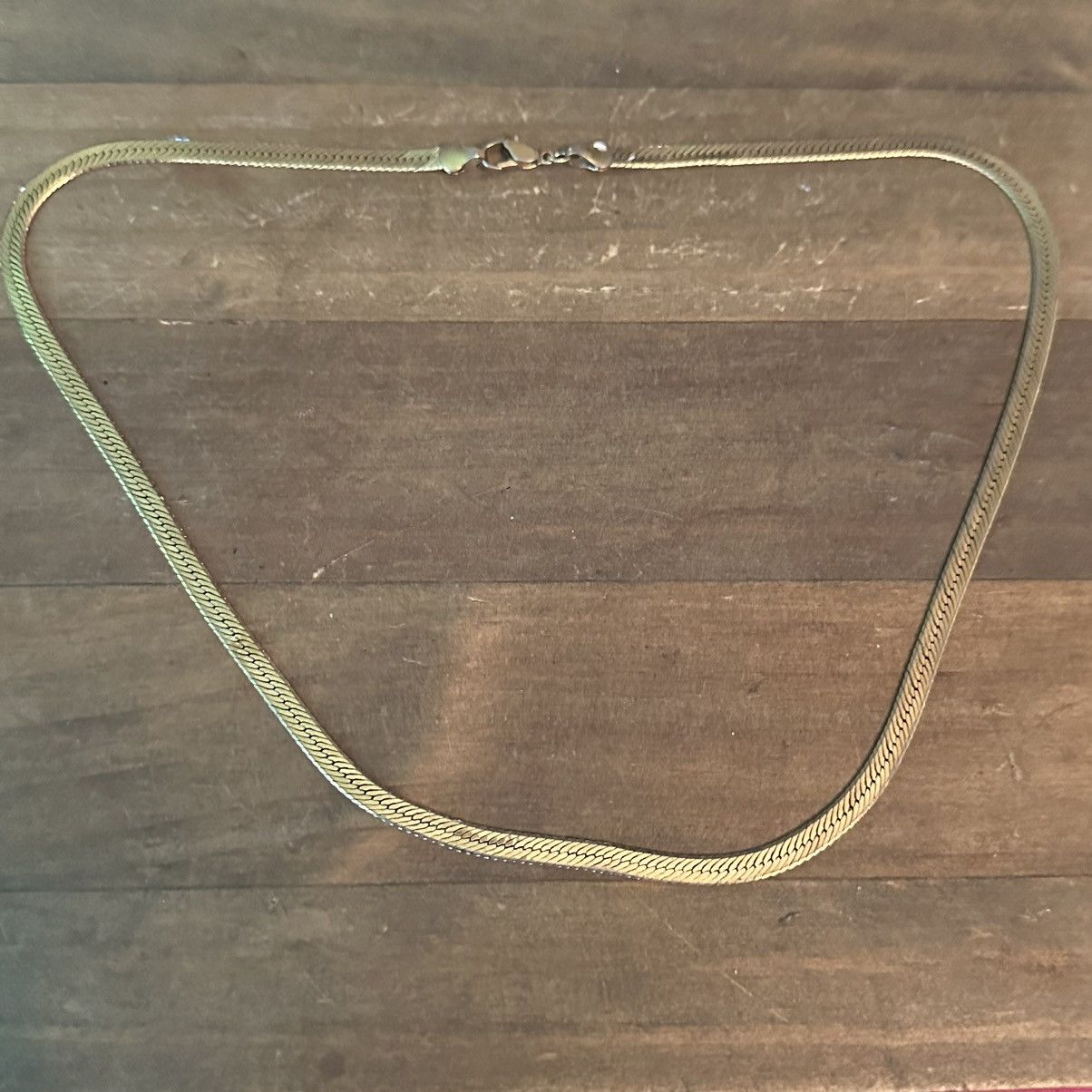 Vintage Vintage 24K GP herringbone chain necklace Size ONE SIZE - 2 Thumbnail