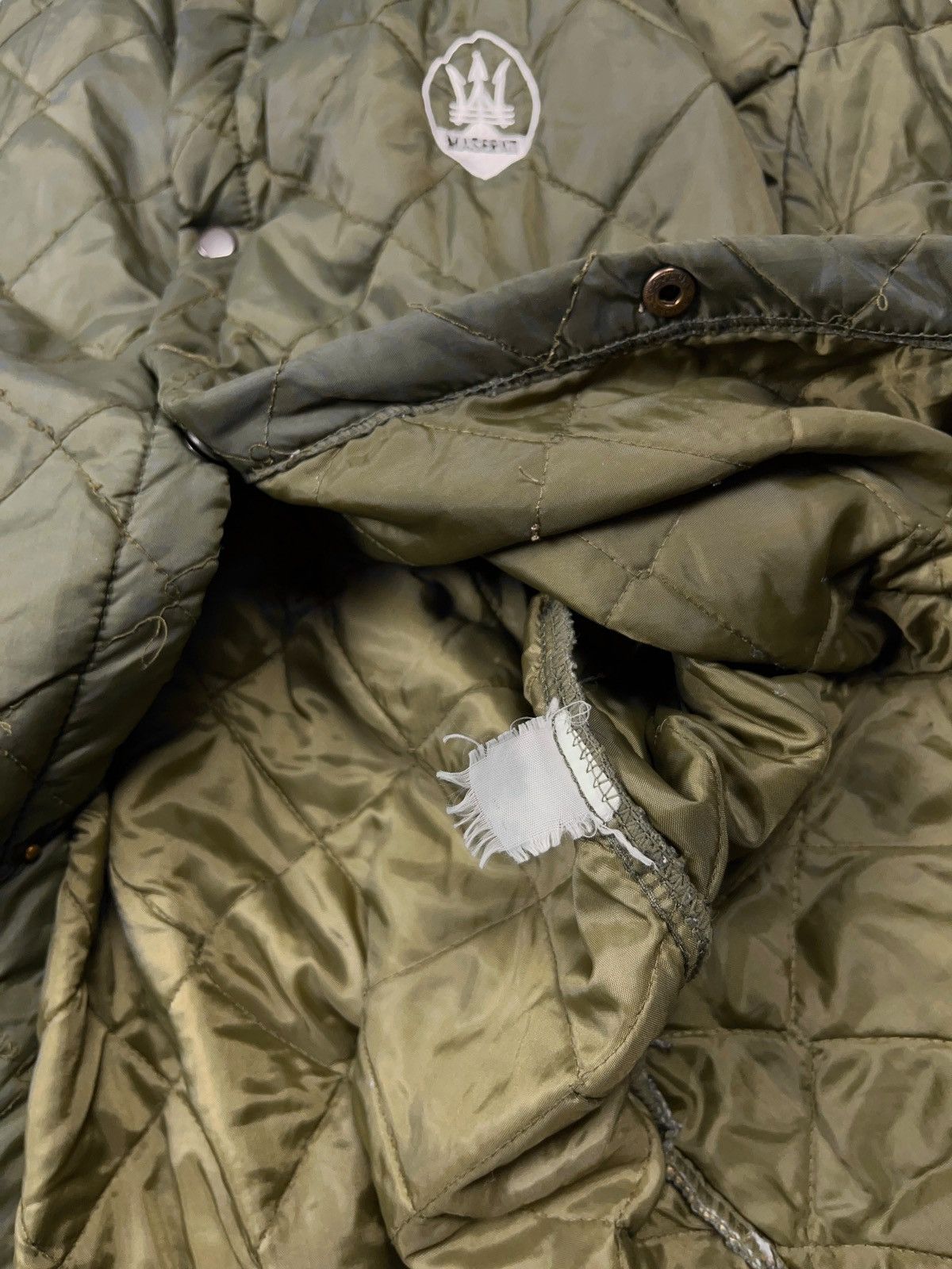 Maserati × Vintage Vintage 80s Maserati Quilted Jacket Distressed Rare Size US L / EU 52-54 / 3 - 10 Thumbnail