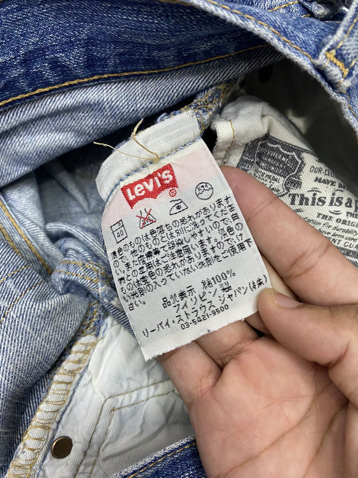 Levi's LEVIS 501 VINTAGE DISTRESSED DENIM JEANS Size 29" - 8 Thumbnail