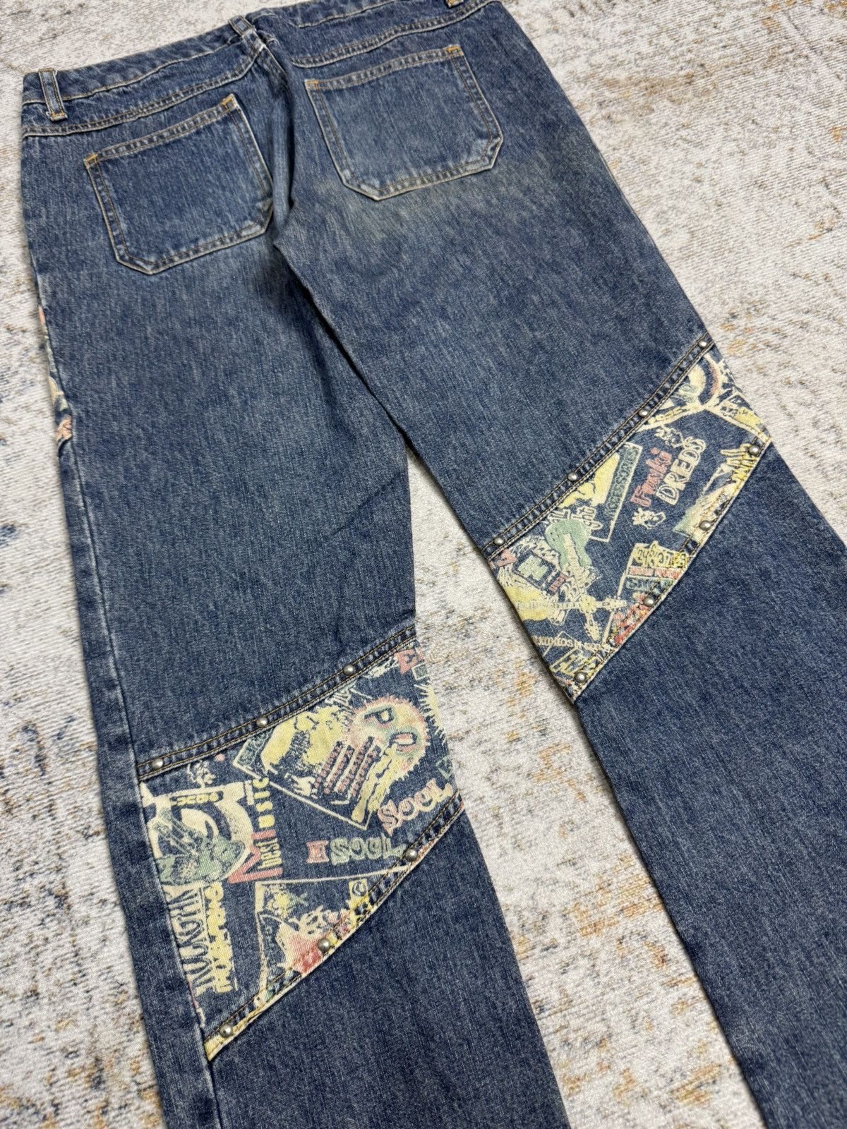 Tornado Mart Cat ifsix style y2k denim pants Size US 29 - 5 Thumbnail