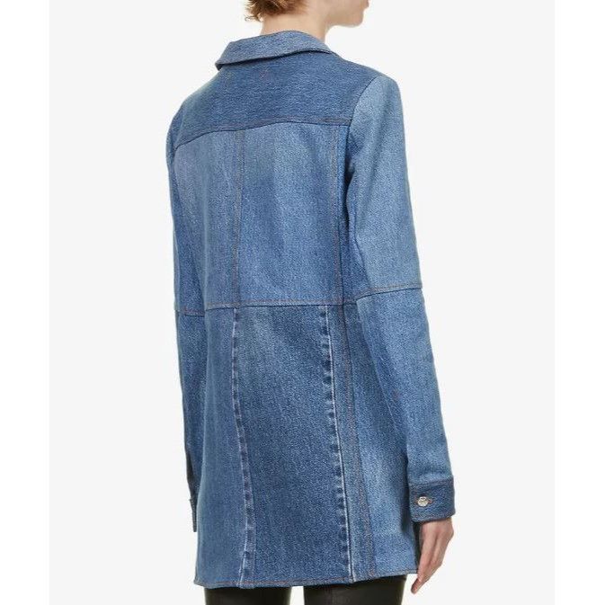 EB Denim $250 NWT EB DENIM UPCYCLED RECLAIMED DENIM MINI DRESS SZ M Size M / US 6-8 / IT 42-44 - 3 Thumbnail