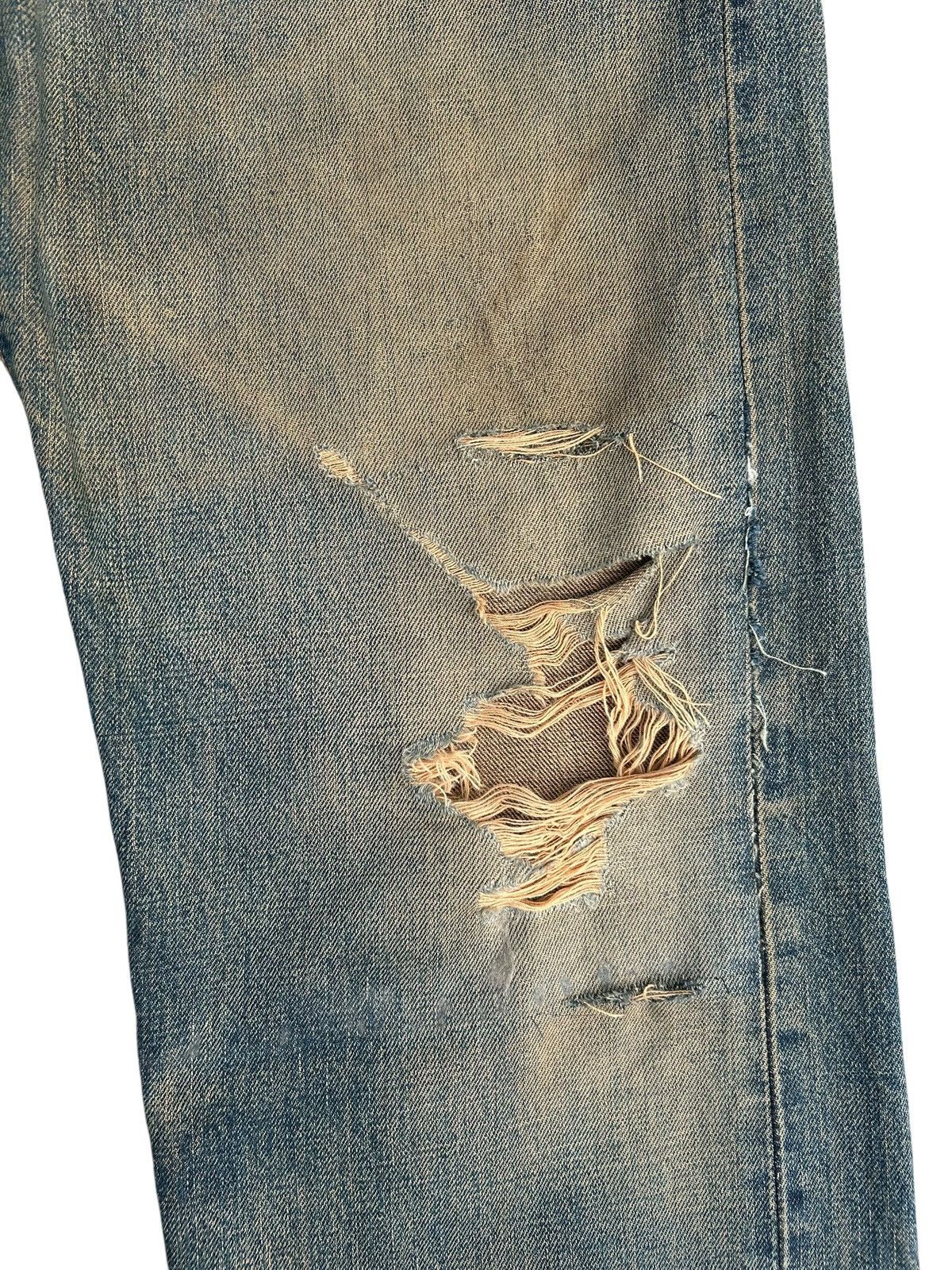 Kapital Thrashed Vintage Edwin 505X Selvedge Rusty Denim Jeans Size US 31 - 3 Thumbnail