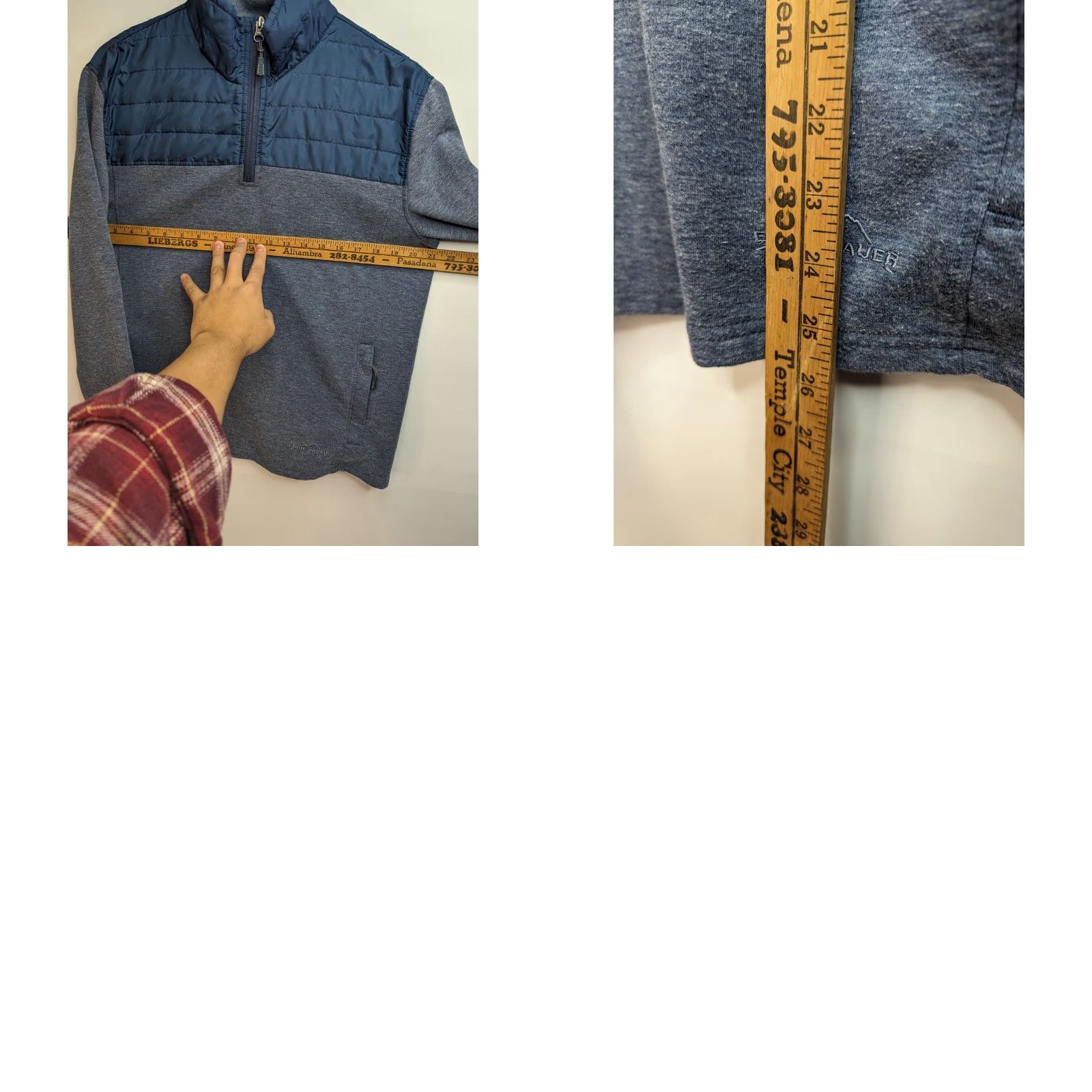 Eddie Bauer Eddie Bauer Pullover Sweater Mens Medium 1/4 Zip Dusted Indigo Heather Blue Knit Mock Neck Long Sleeve Size US M / EU 48-50 / 2 - 8 Thumbnail